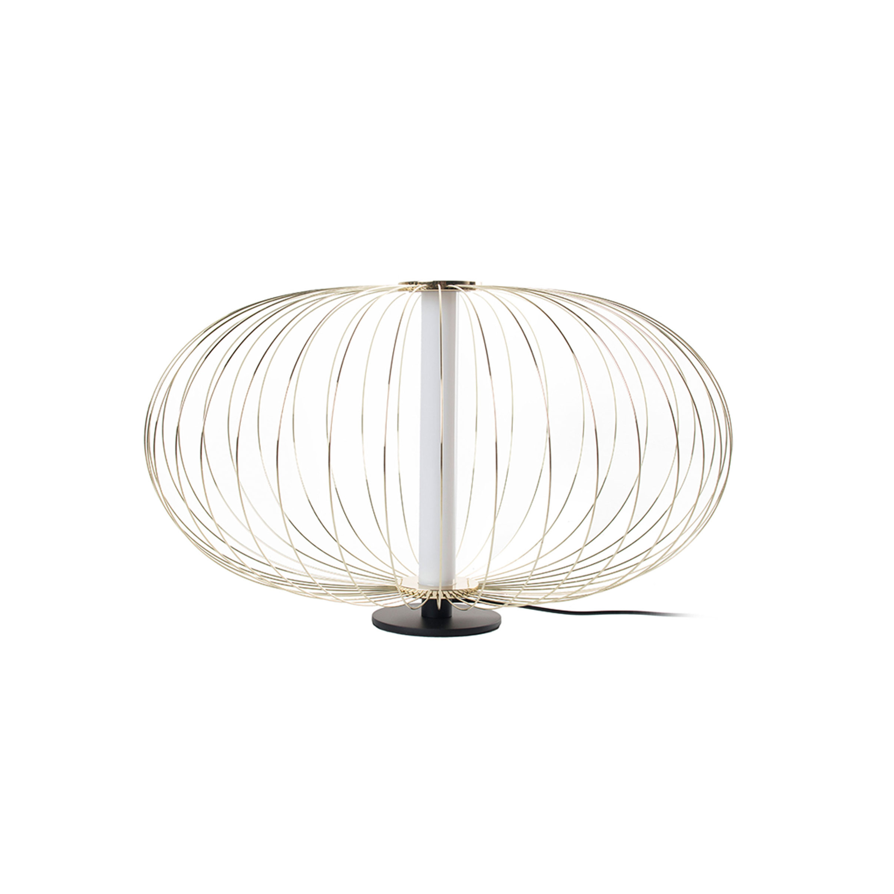Atom Brass Steel Wire Disk LED Table Lamp