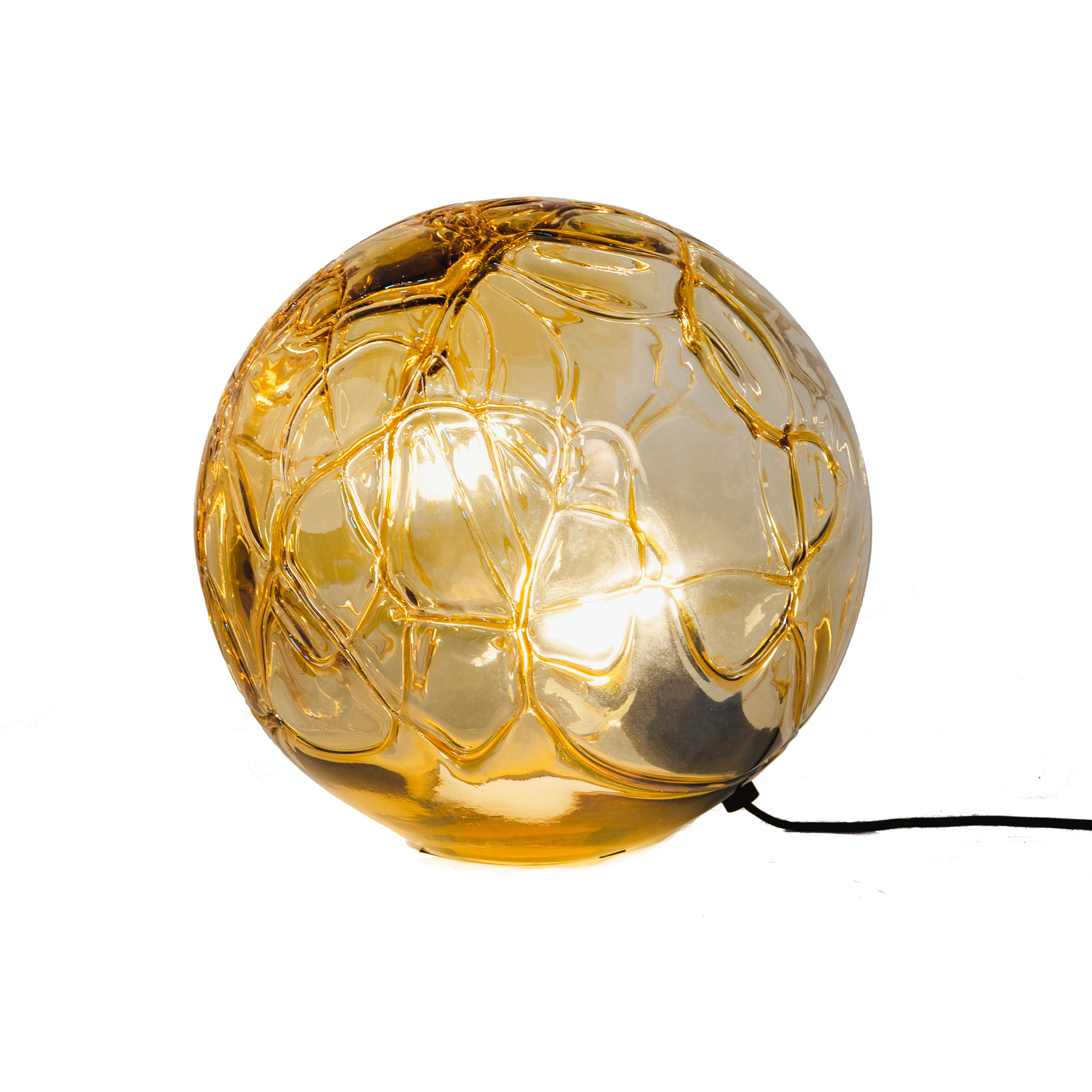 Fragile Eva Amber Glass Table Lamp