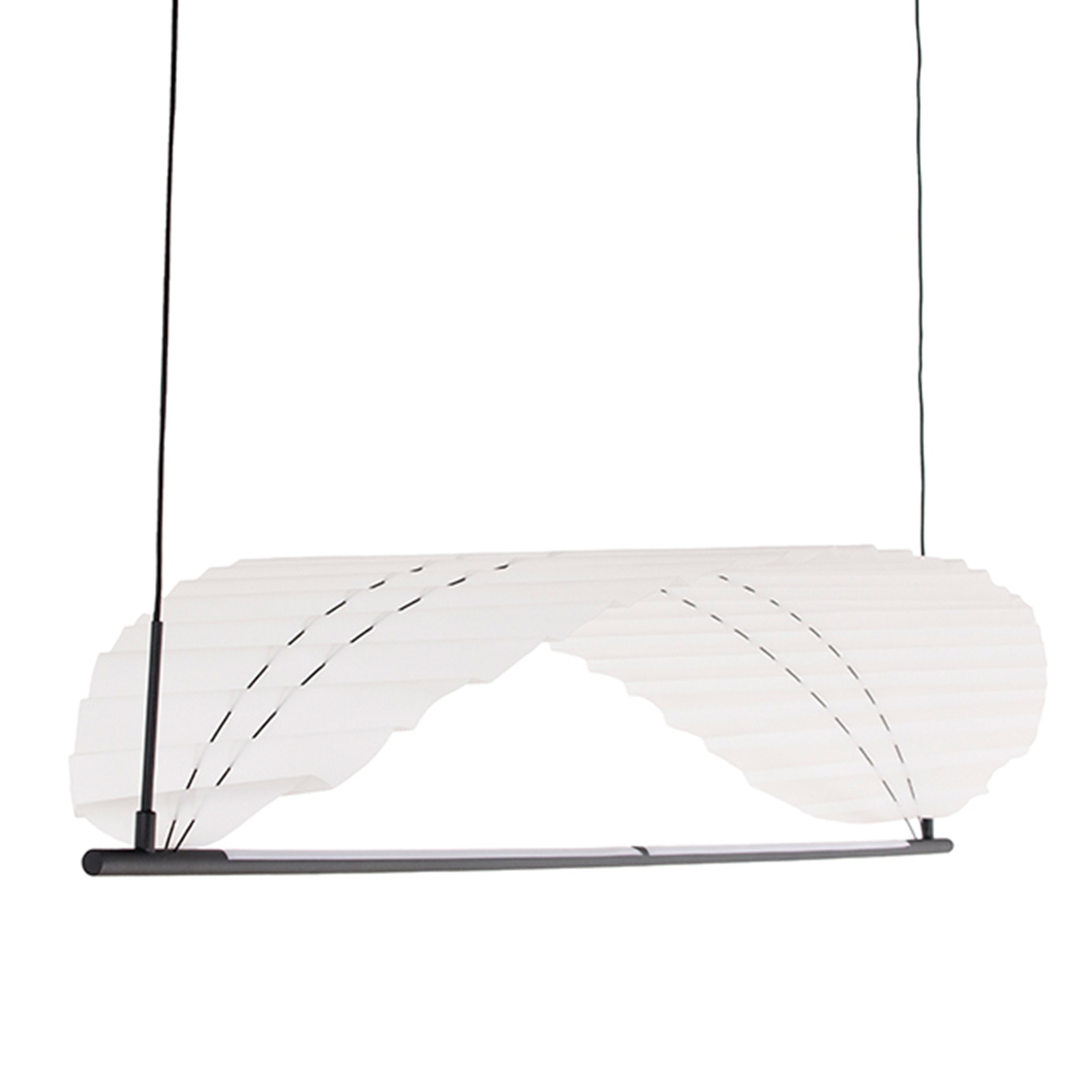 Sail White Paper Shade Long Pendant Light