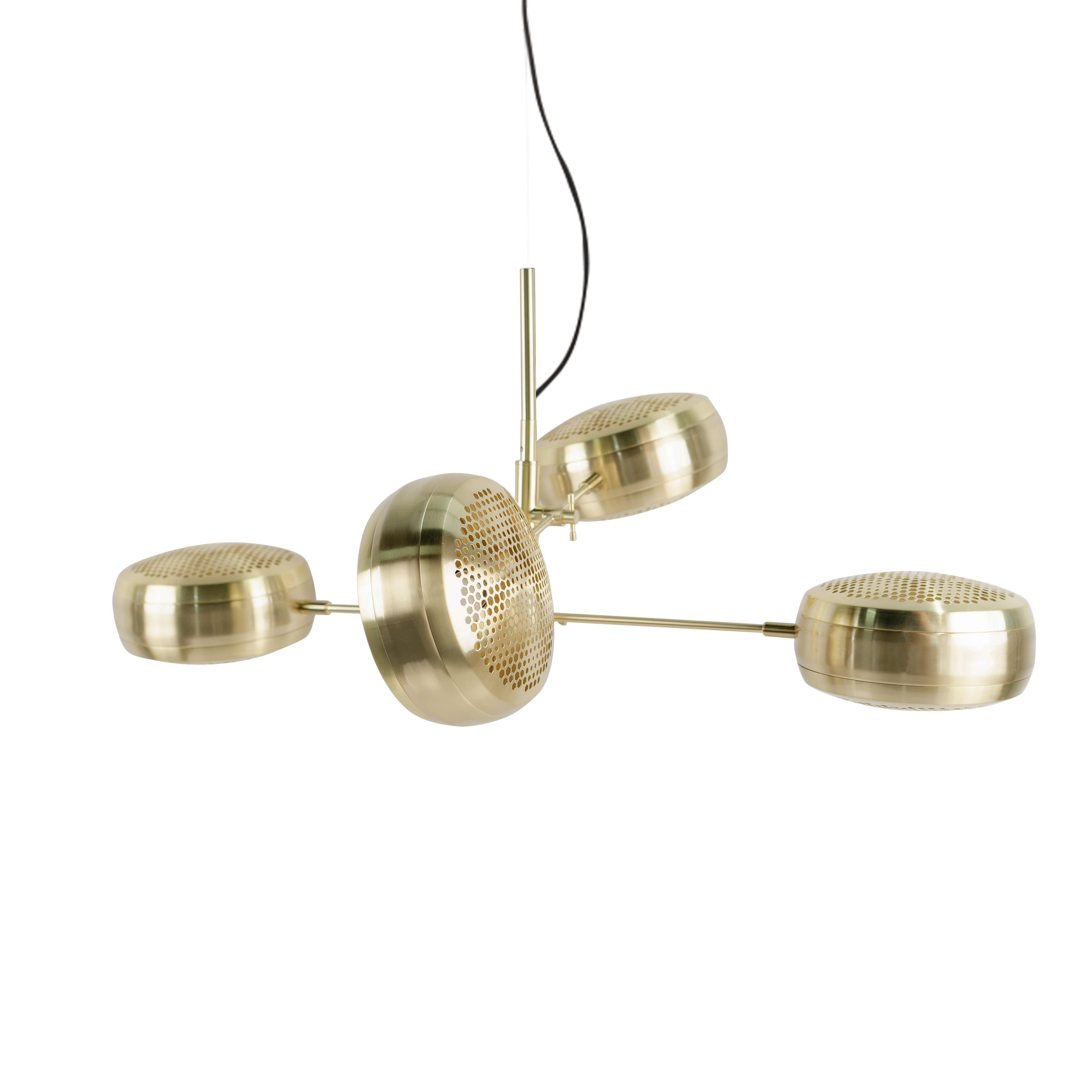 Hive Cross Quad Lamp Brass Pendant