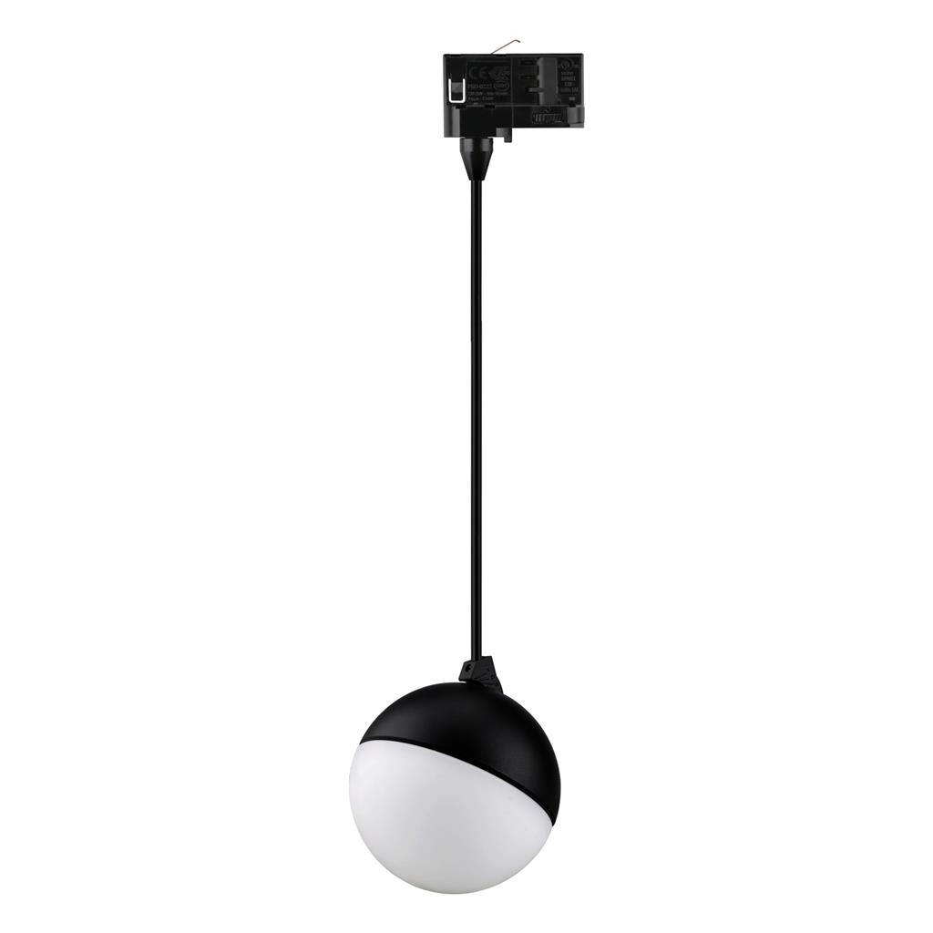 Moon Black 3CCT LED Opal Track Pendant Light