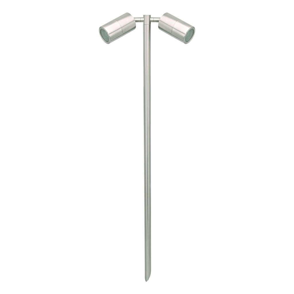 Shadow Adjustable 12V Stainless Steel Twin Light Path Spike