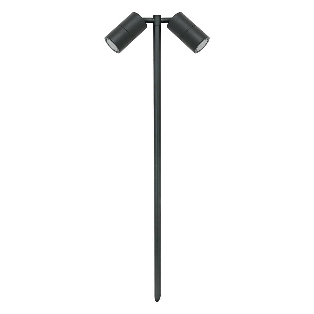 Shadow Adjustable 12V Textured Black Twin Light Path Spike