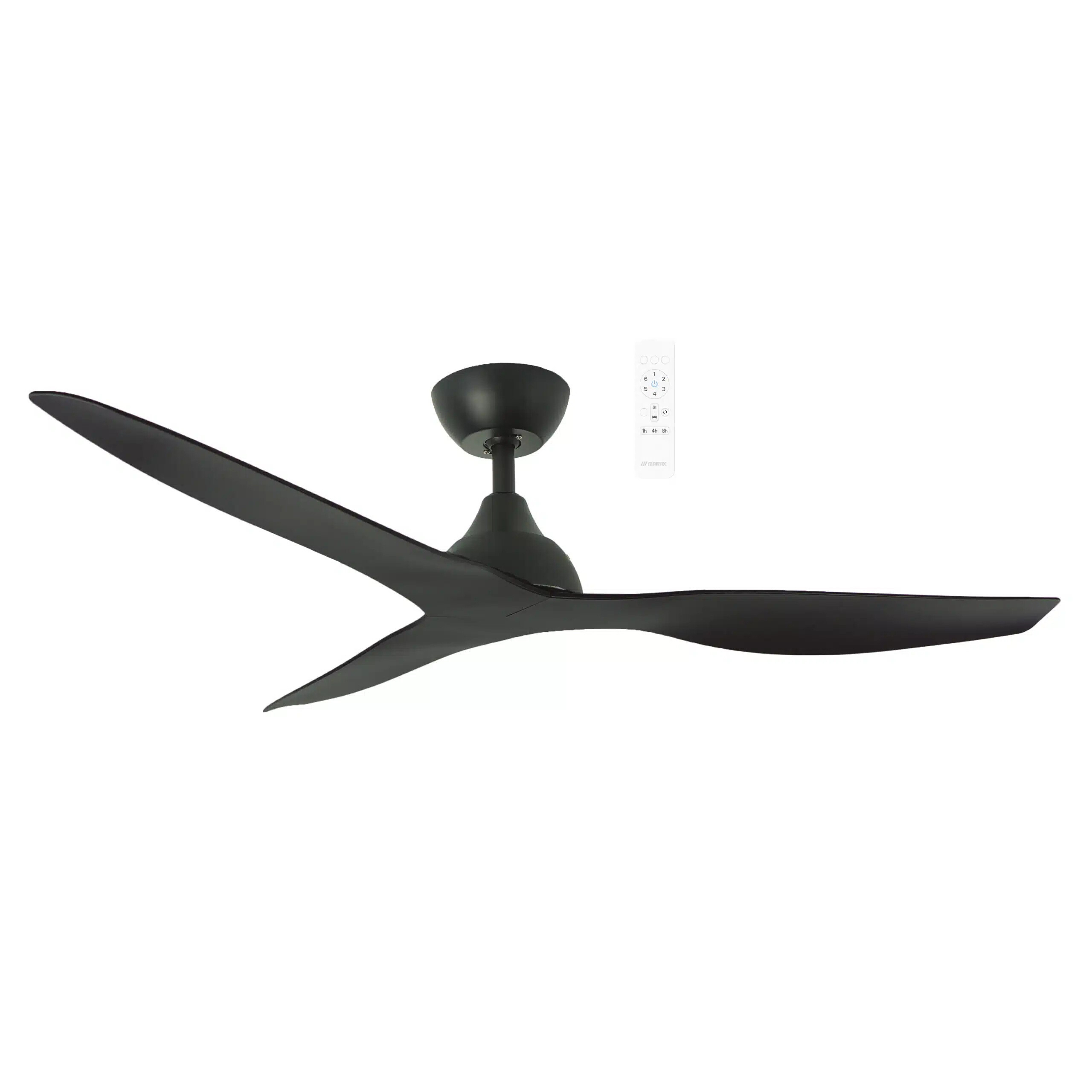 Avoca 48" Matt Black Smart DC Ceiling Fan