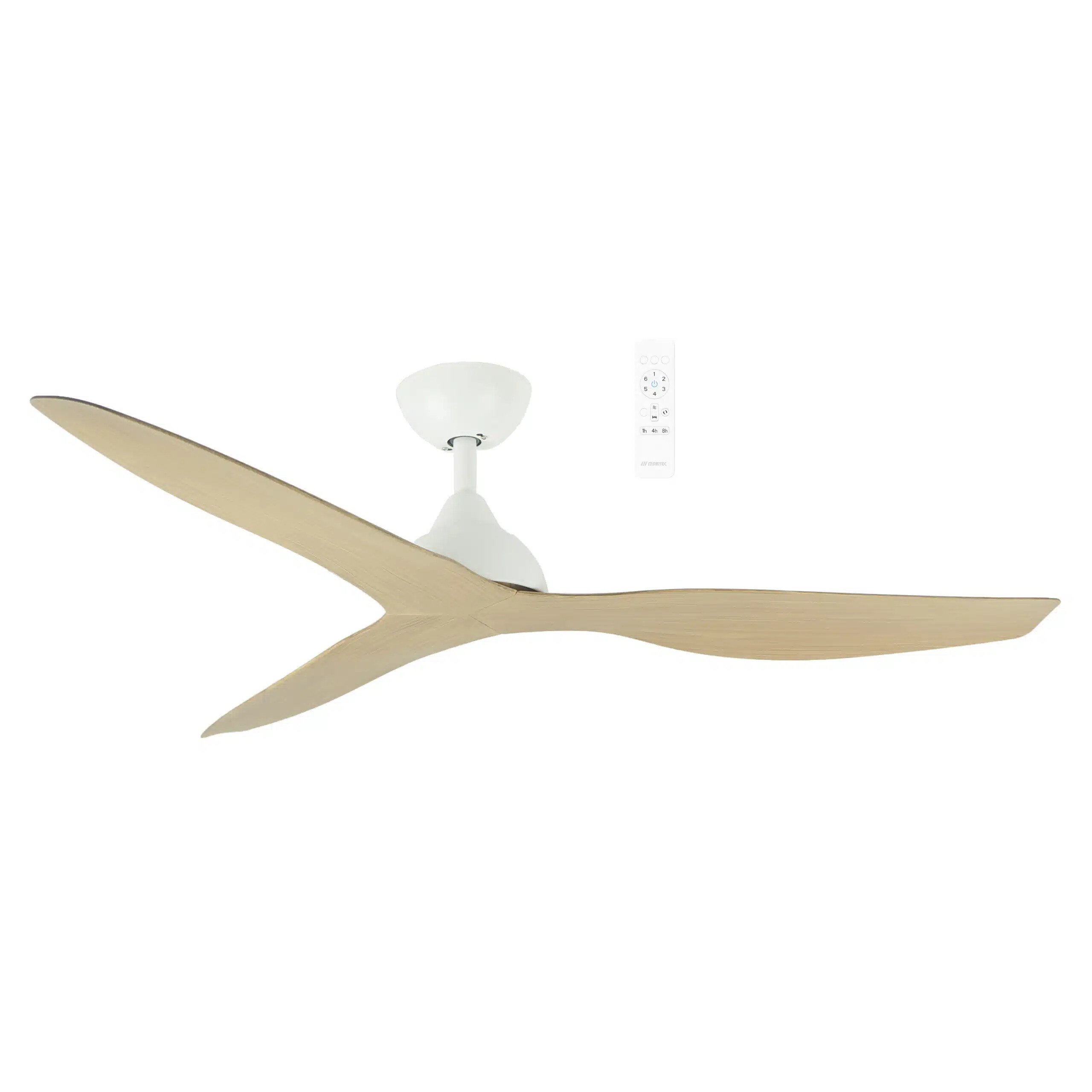 Avoca 48" White Oak Smart DC Ceiling Fan
