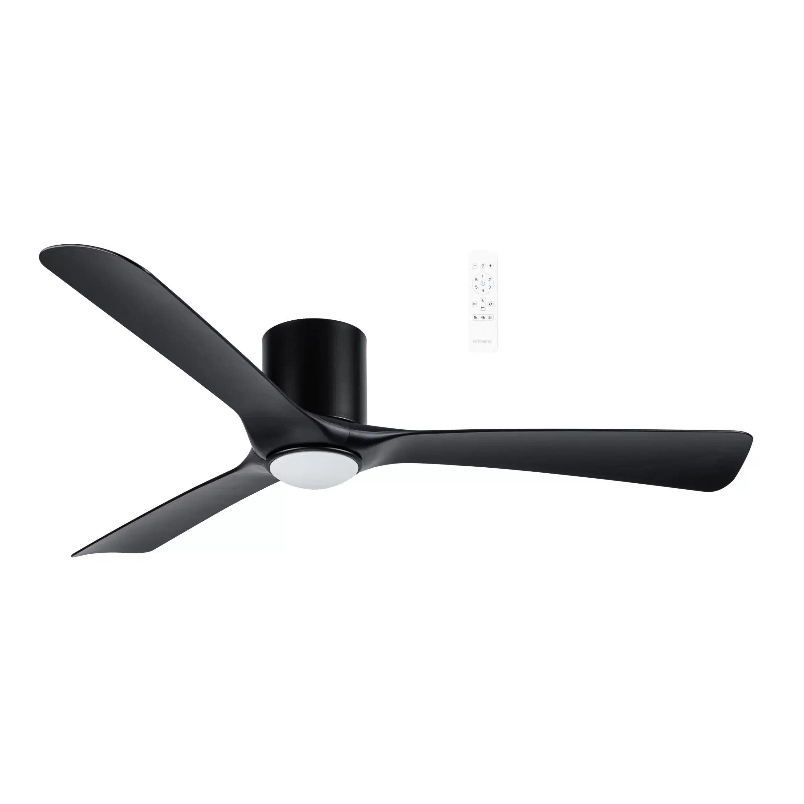 Fresno 52" Matt Black Smart DC Ceiling Fan with LED Light
