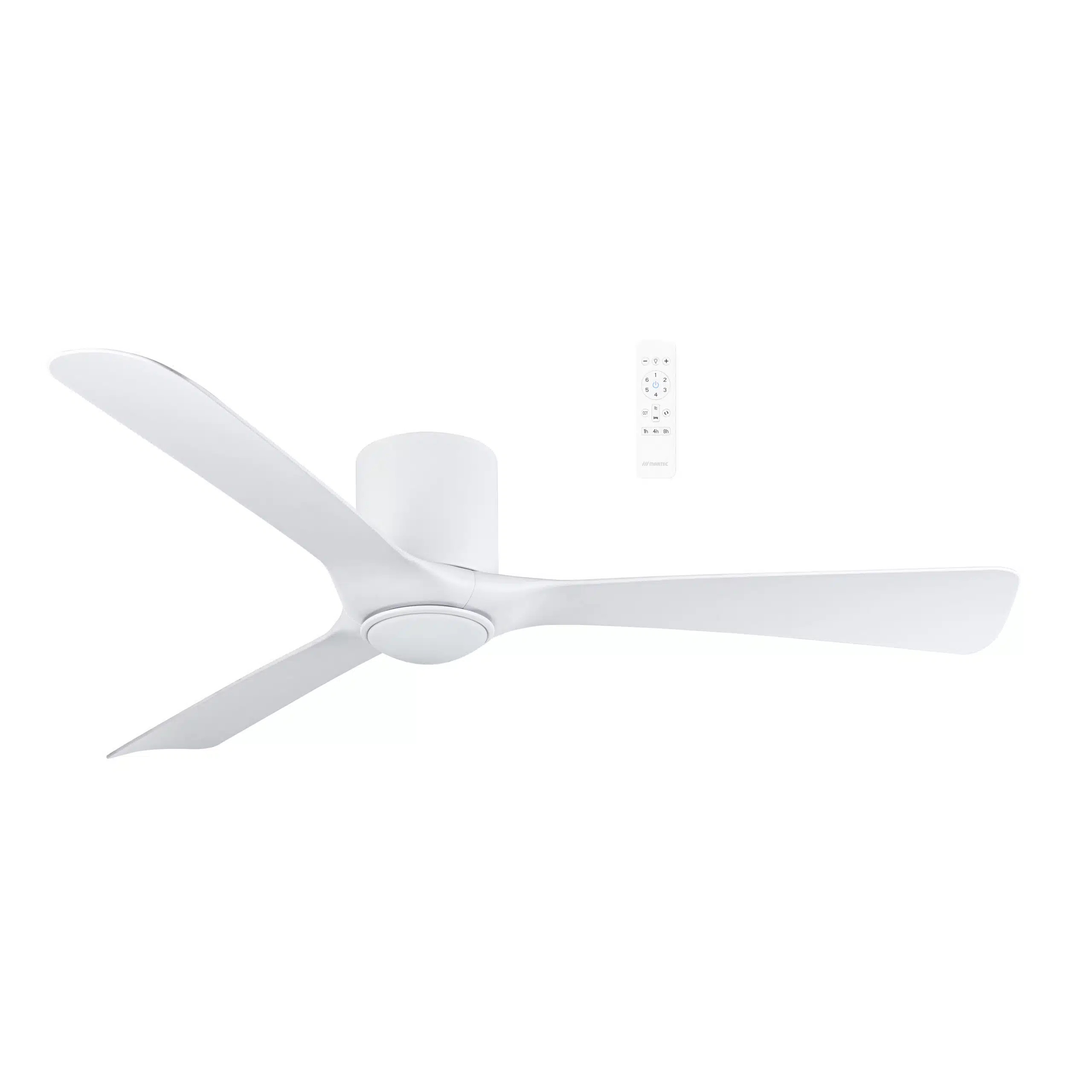 Fresno 52" Matt White Smart DC Ceiling Fan with LED Light