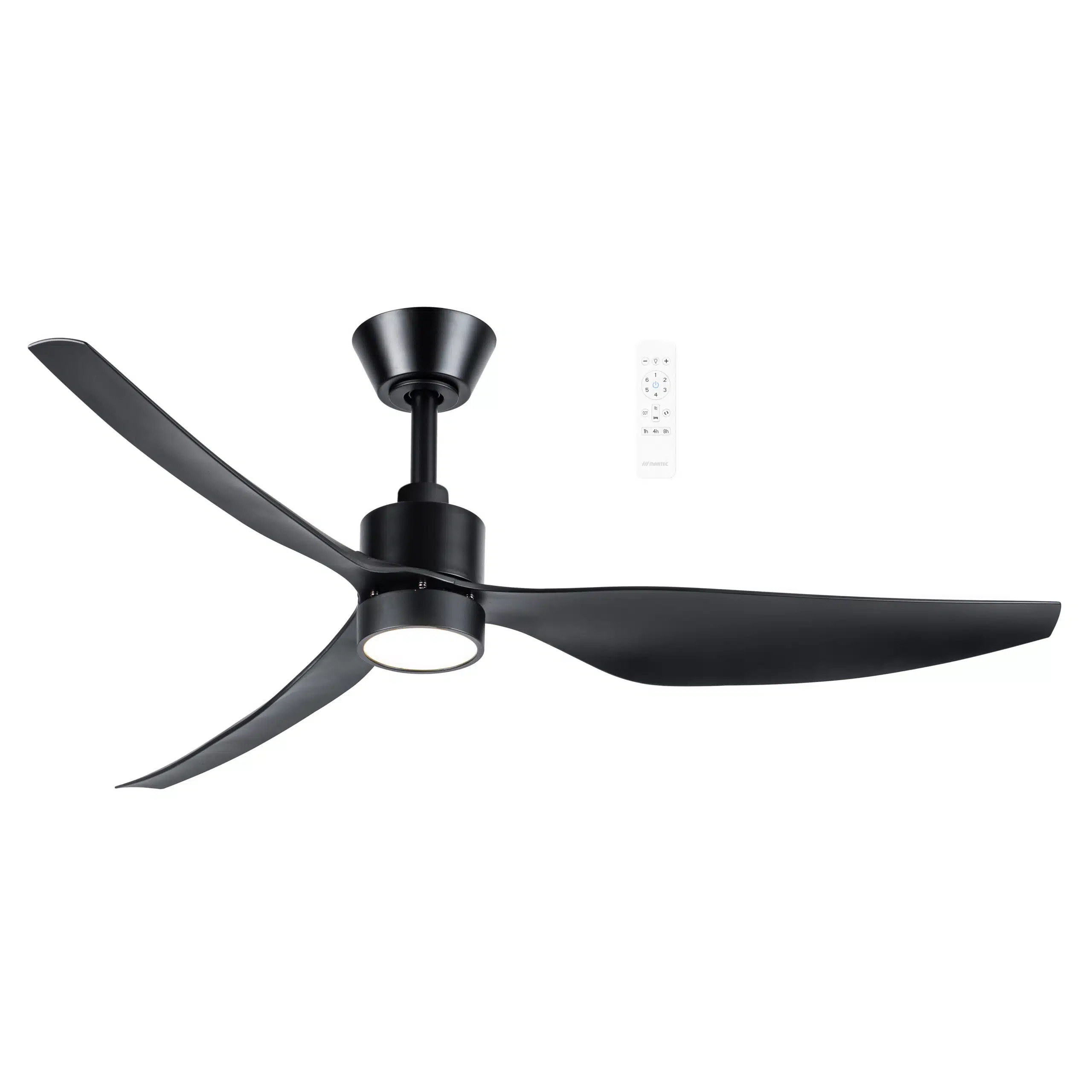 Genoa 50" Matt Black Smart DC Ceiling Fan with LED Light