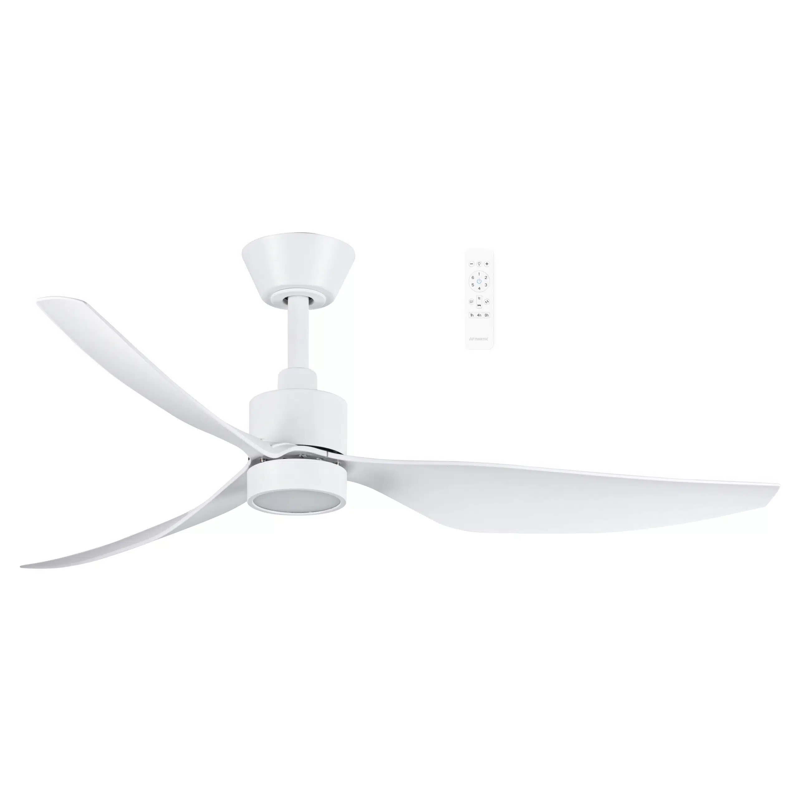 Genoa 50" Matt White Smart DC Ceiling Fan with LED Light