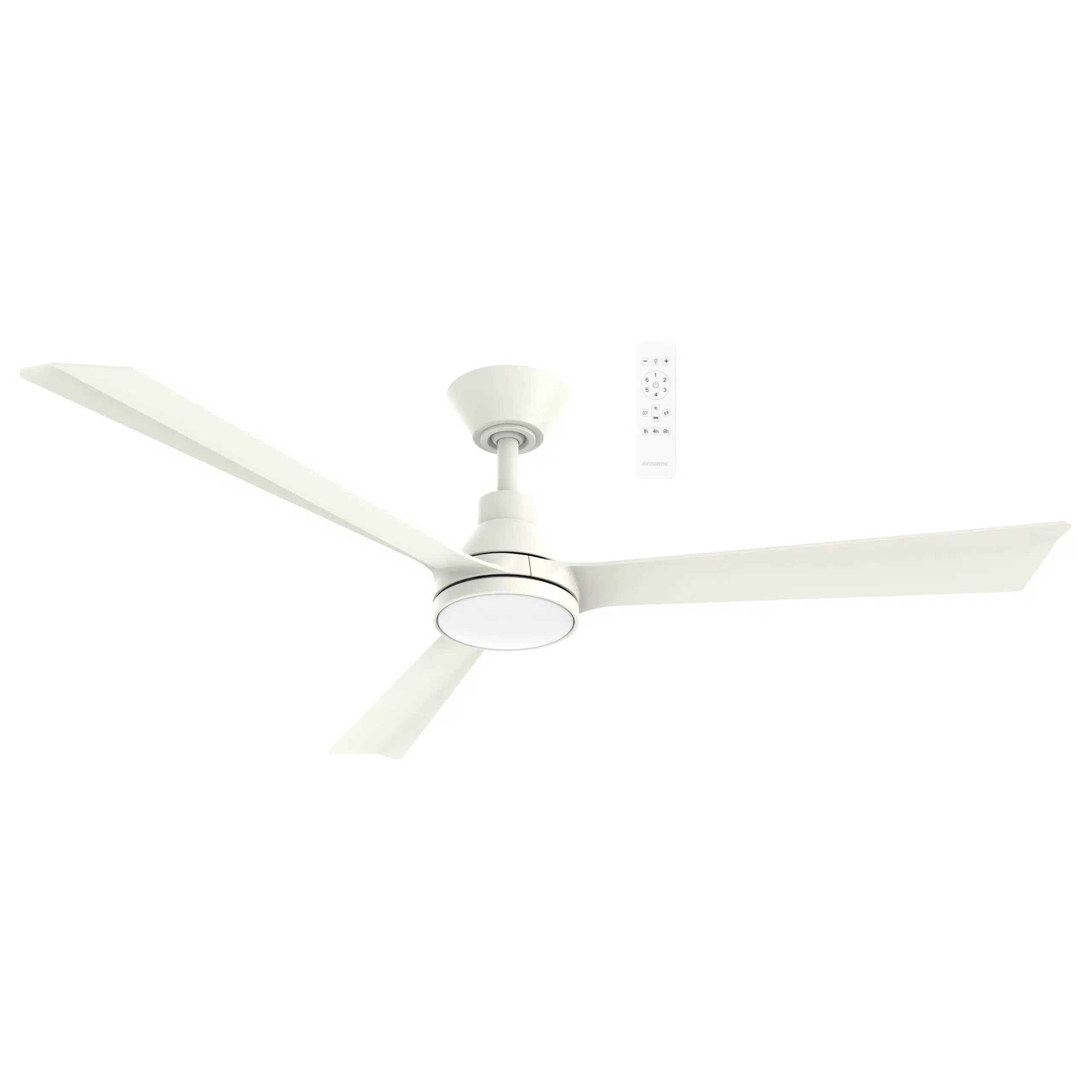 Riviera 52" Matt White Smart DC Ceiling Fan with LED Light