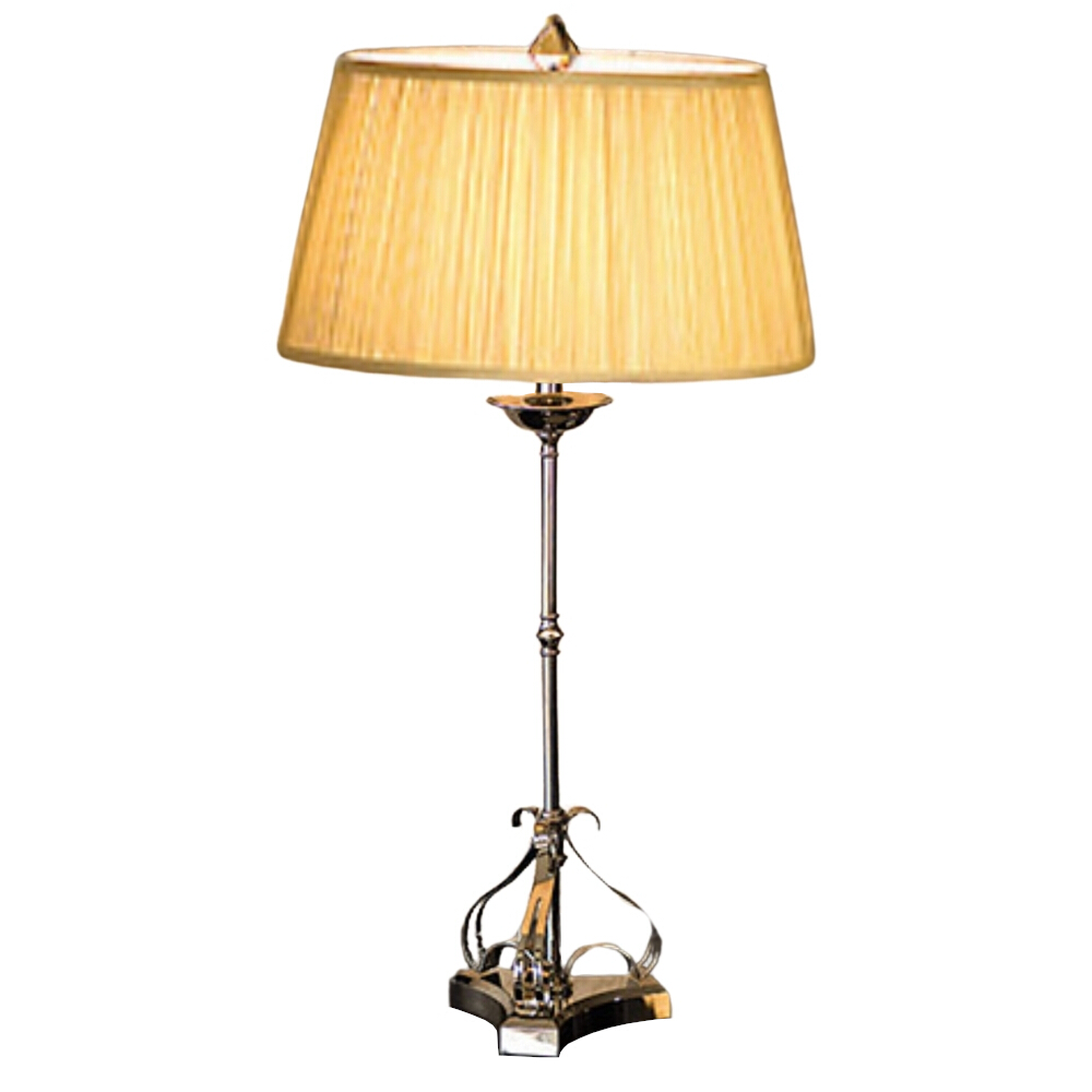 Zoya Nickel Table Lamp - Sand Shade