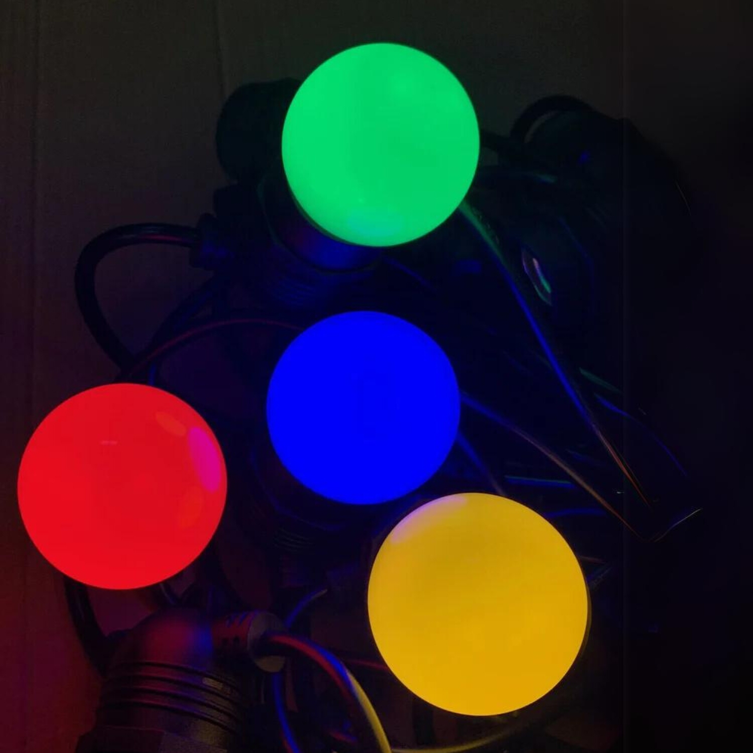 Coloured Festoon Light Kit with Remote Solar Panel - 20 Lights