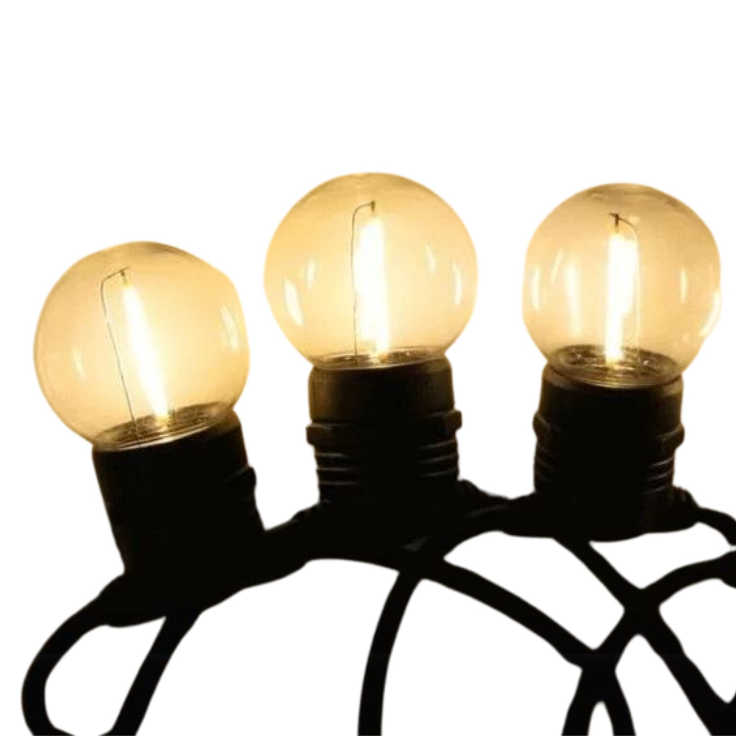 Warm White Festoon Light Kit with Remote Solar Panel - 10 Lights