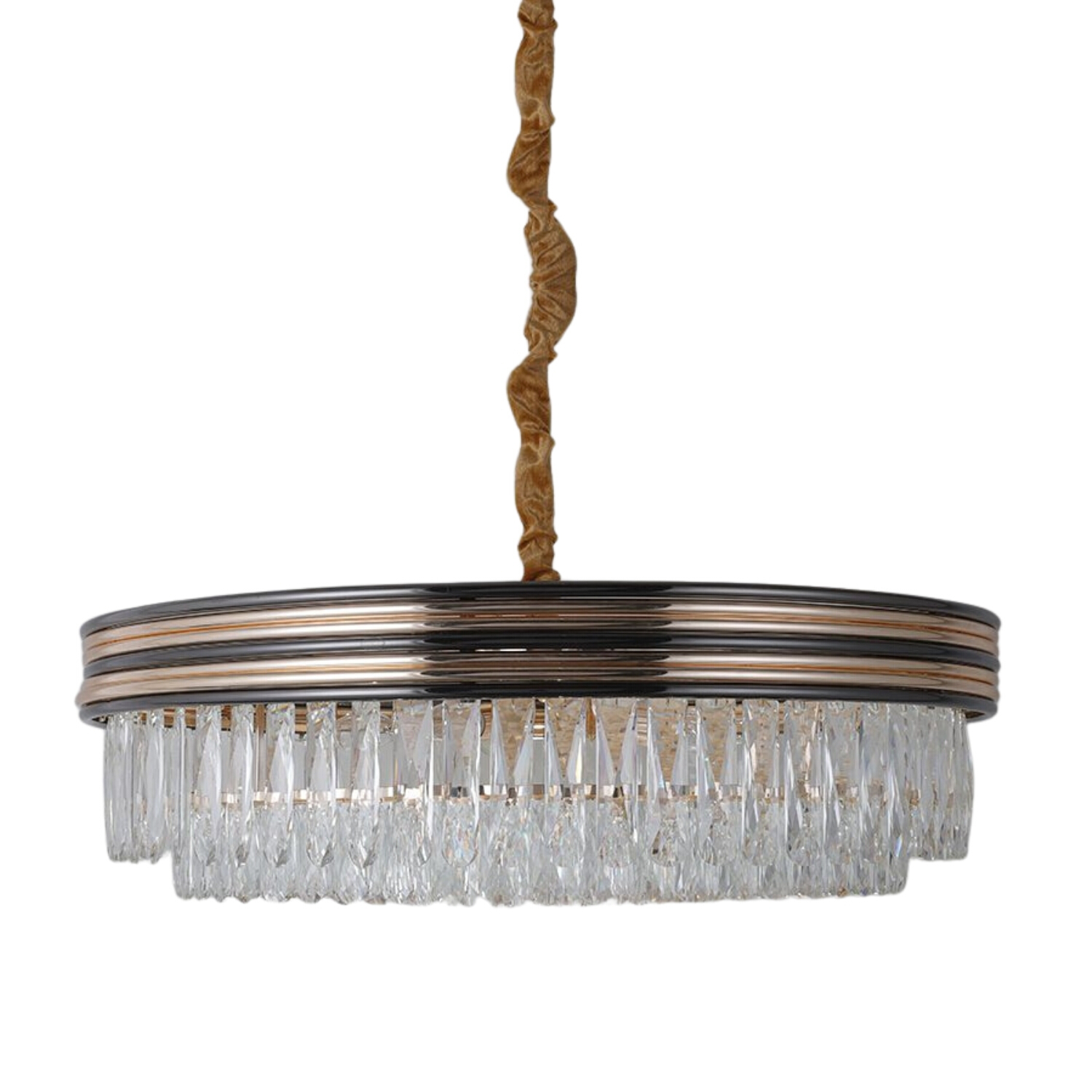Rowland Black Gold Glass Chandelier