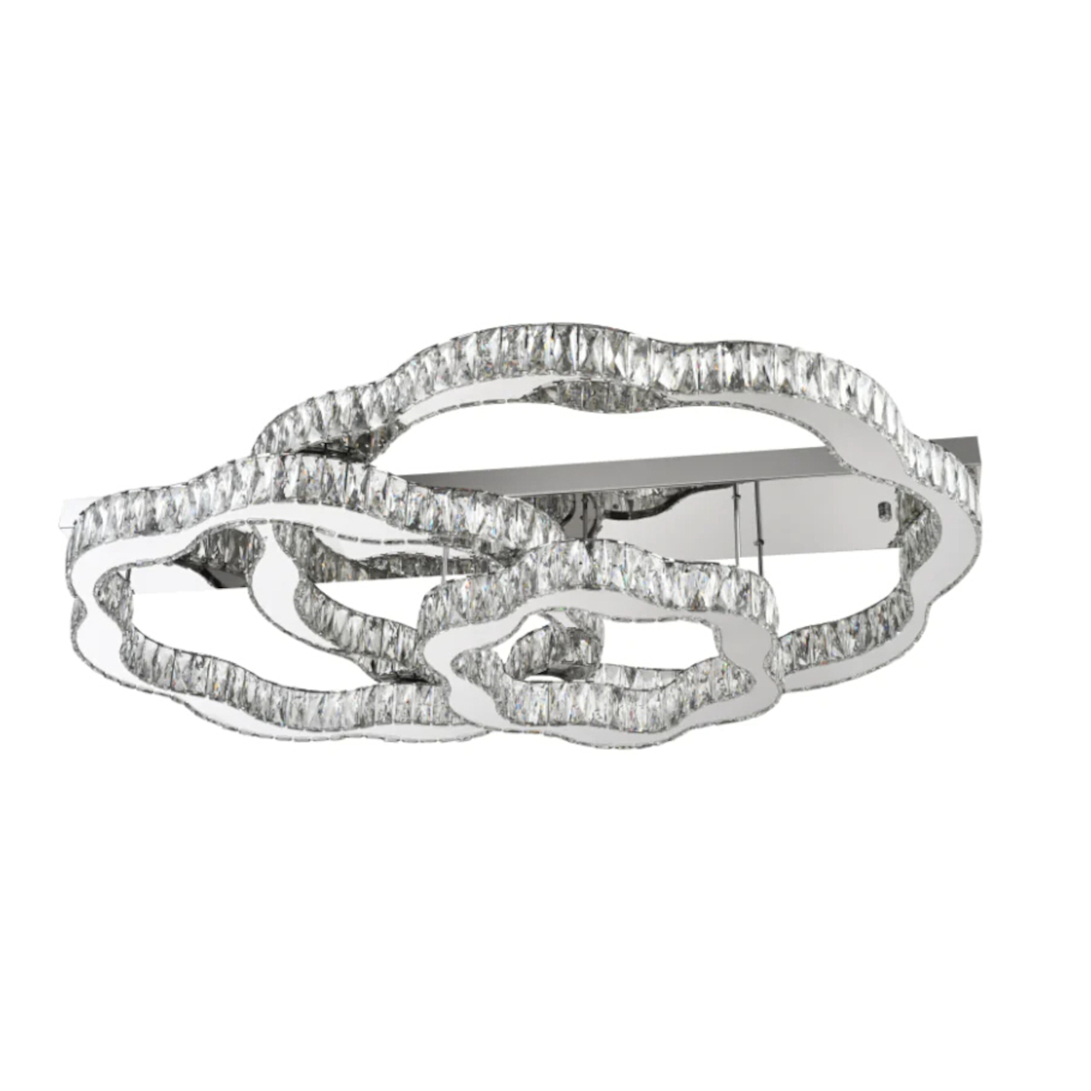 Jinan Chrome Crystal Trilight LED Ceiling Lamp