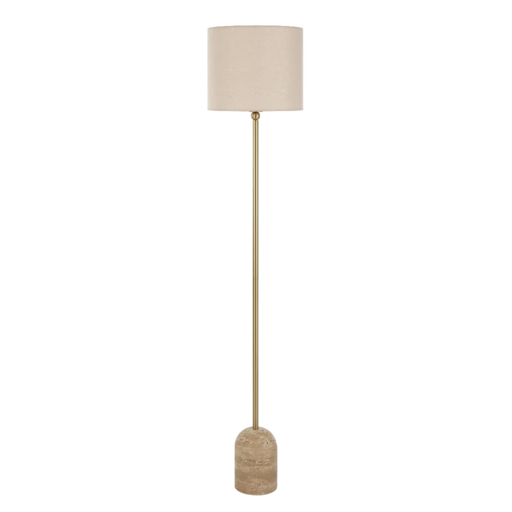 Lethbridge Beige Cream Club Floor Lamp