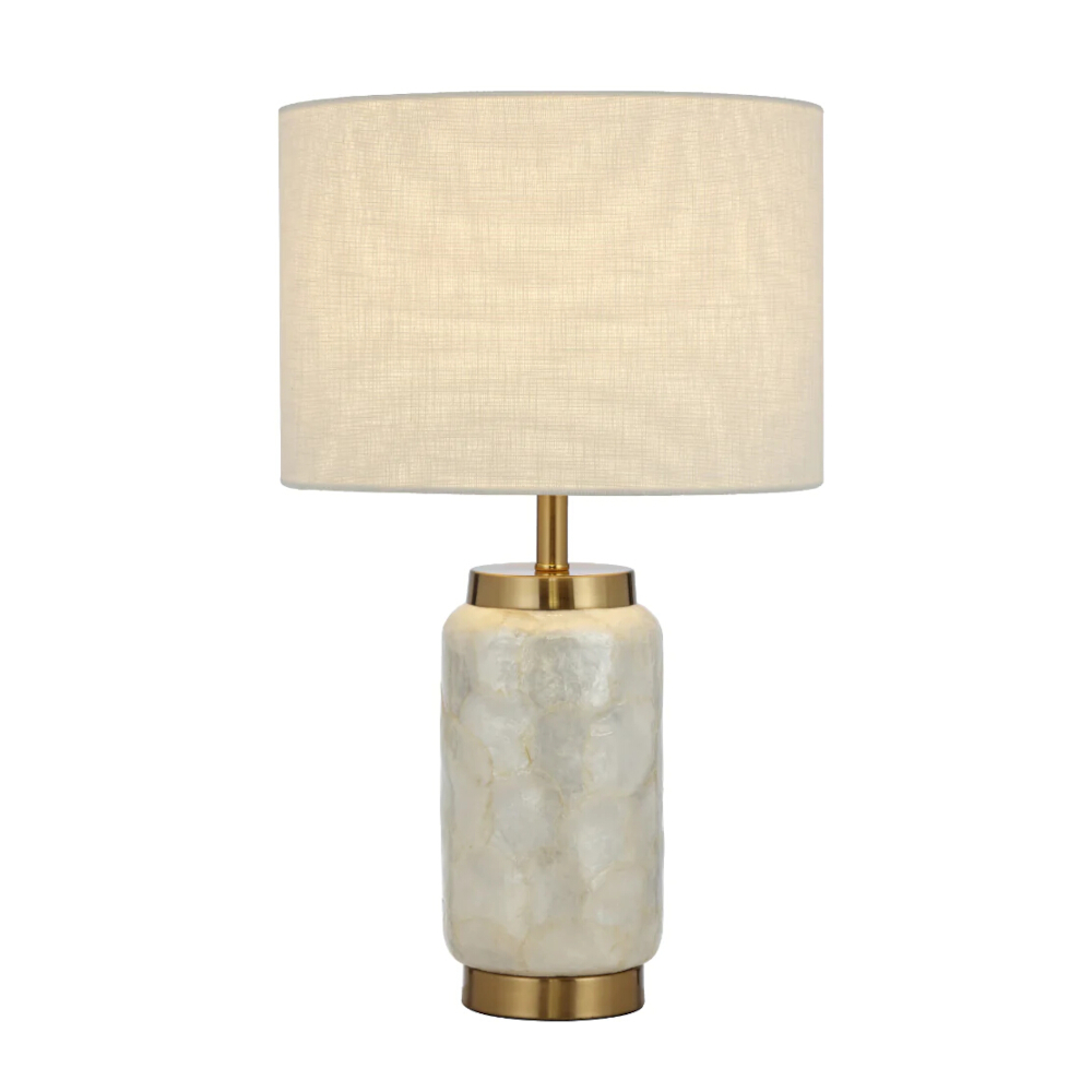 Samara White Capiz Shell Table Lamp