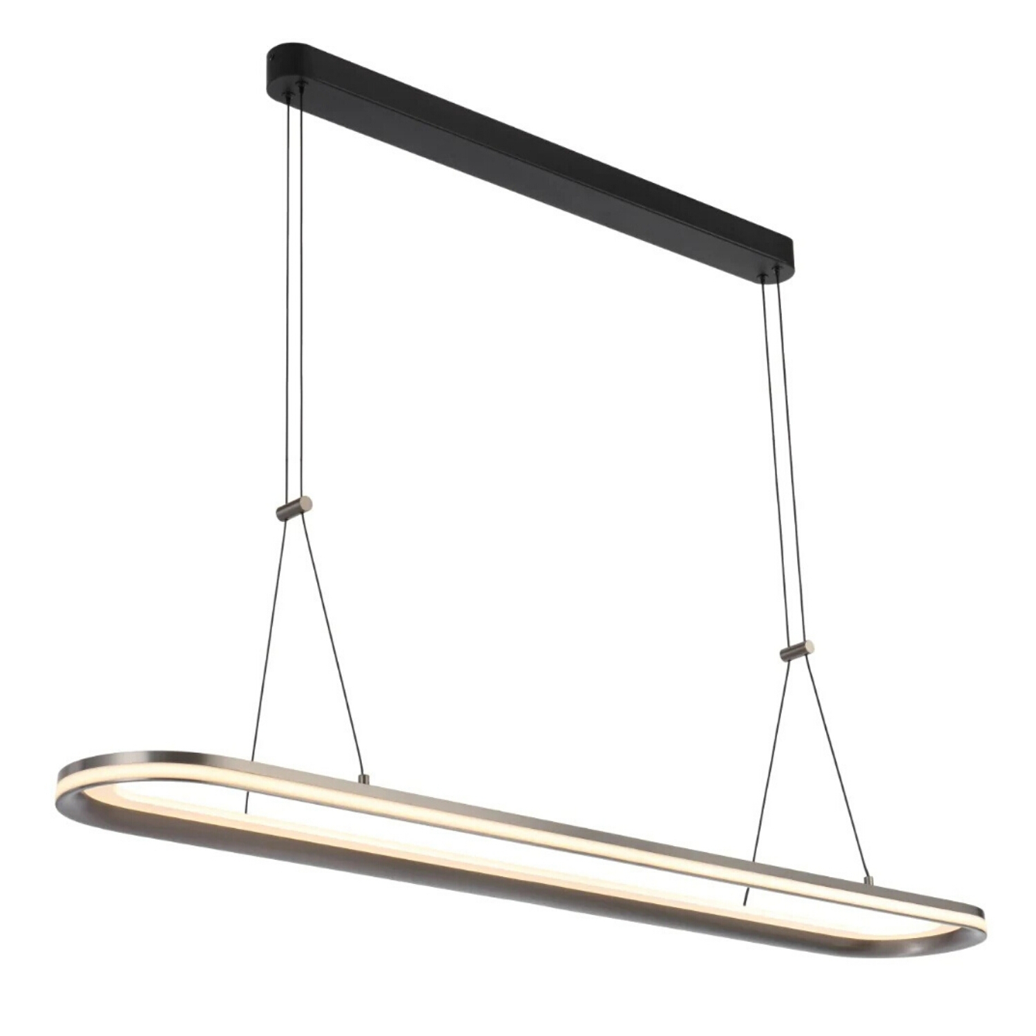Fremont Pearl Grey Dimmable Oval LED Pendant