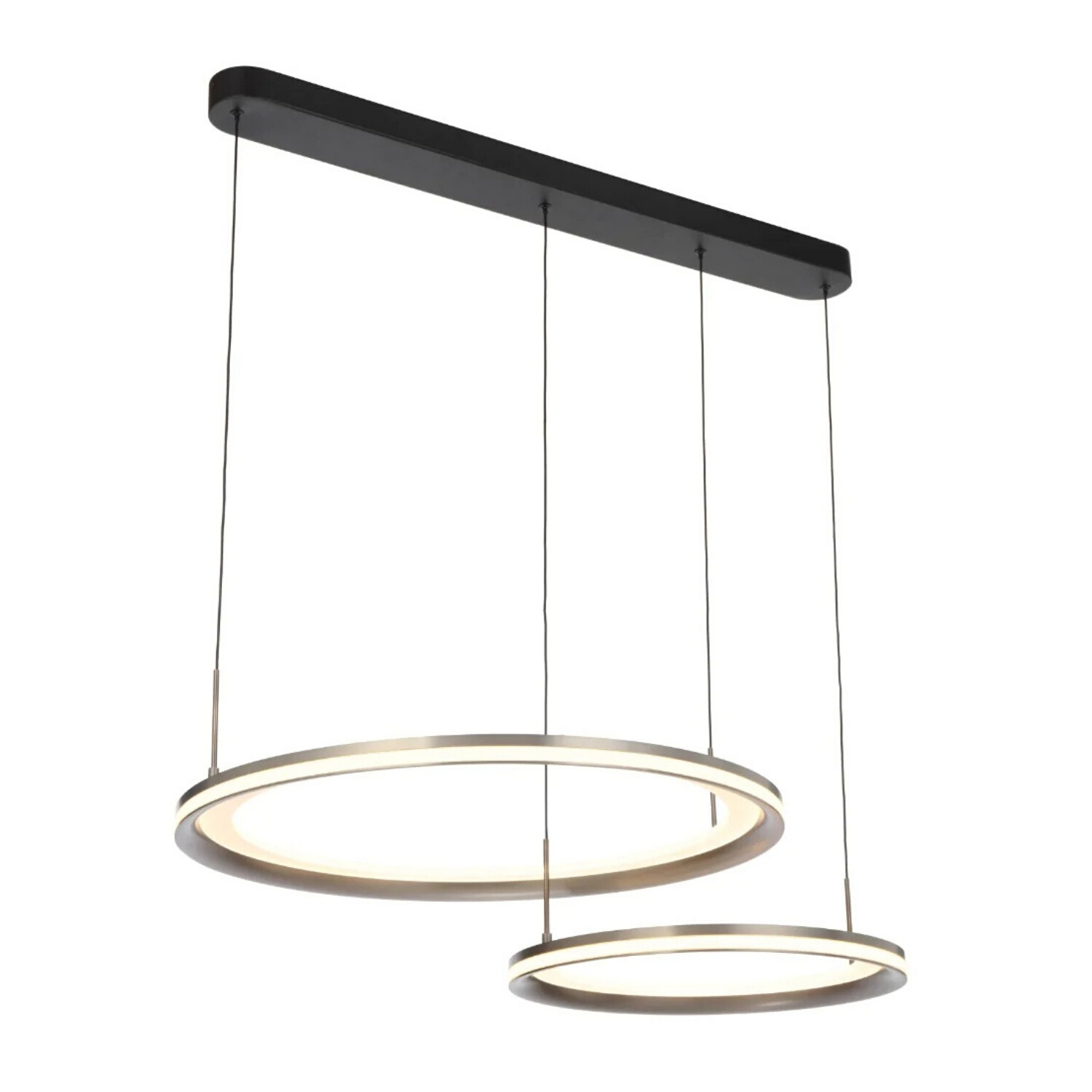 Fremont Pearl Grey Dimmable Twin Rings Pendant