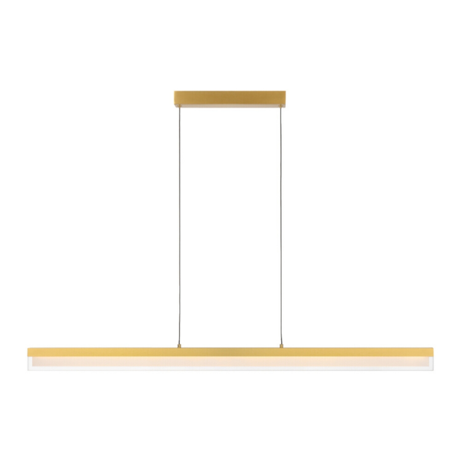 Salem Brushed Brass Linear Bar LED Pendant