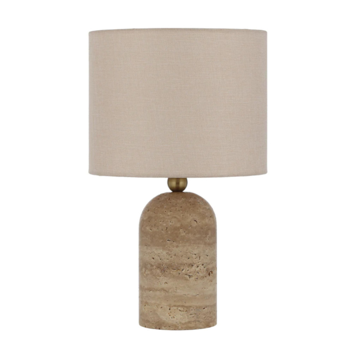 Livia Beige Travertine Table Lamp