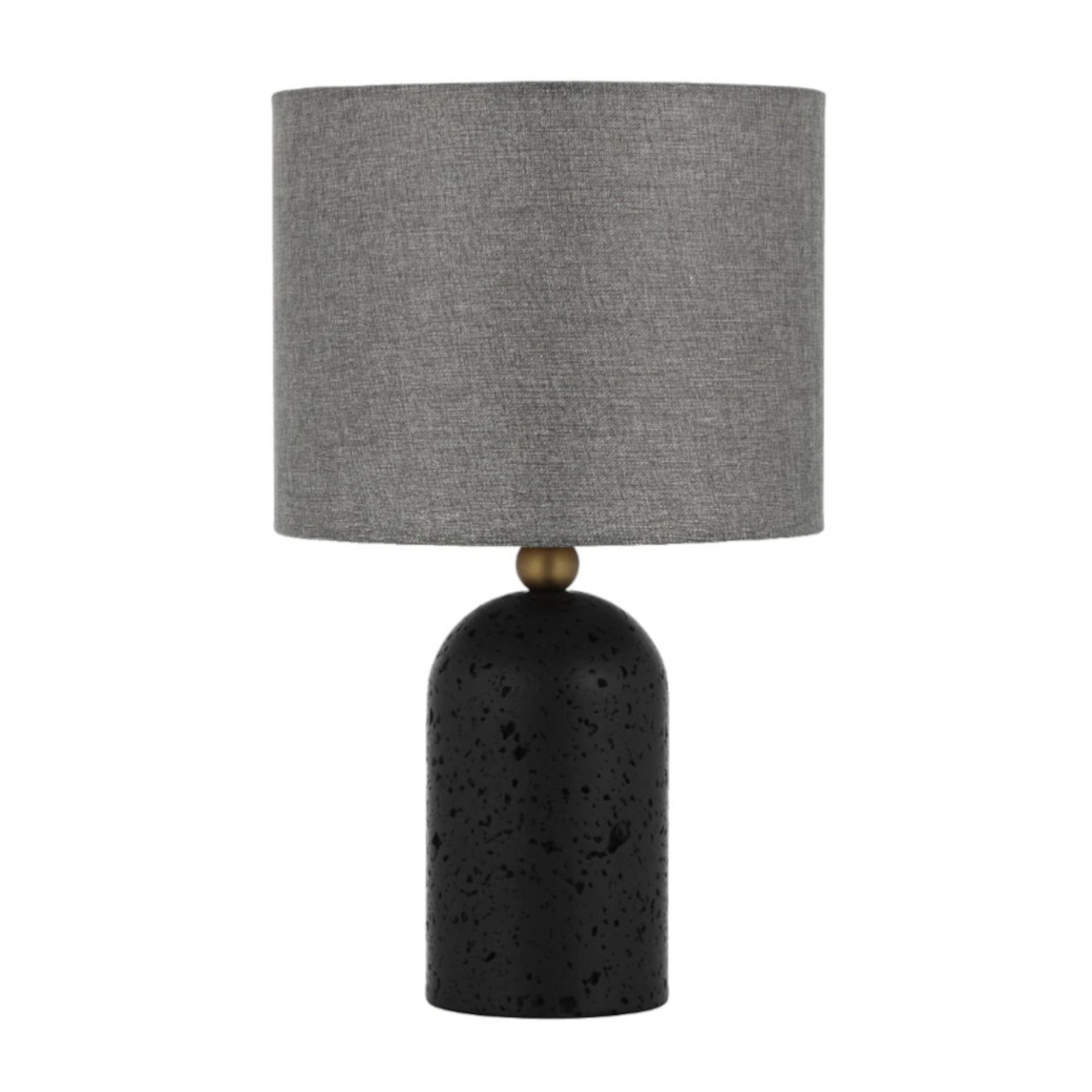 Livia Black Travertine Table Lamp