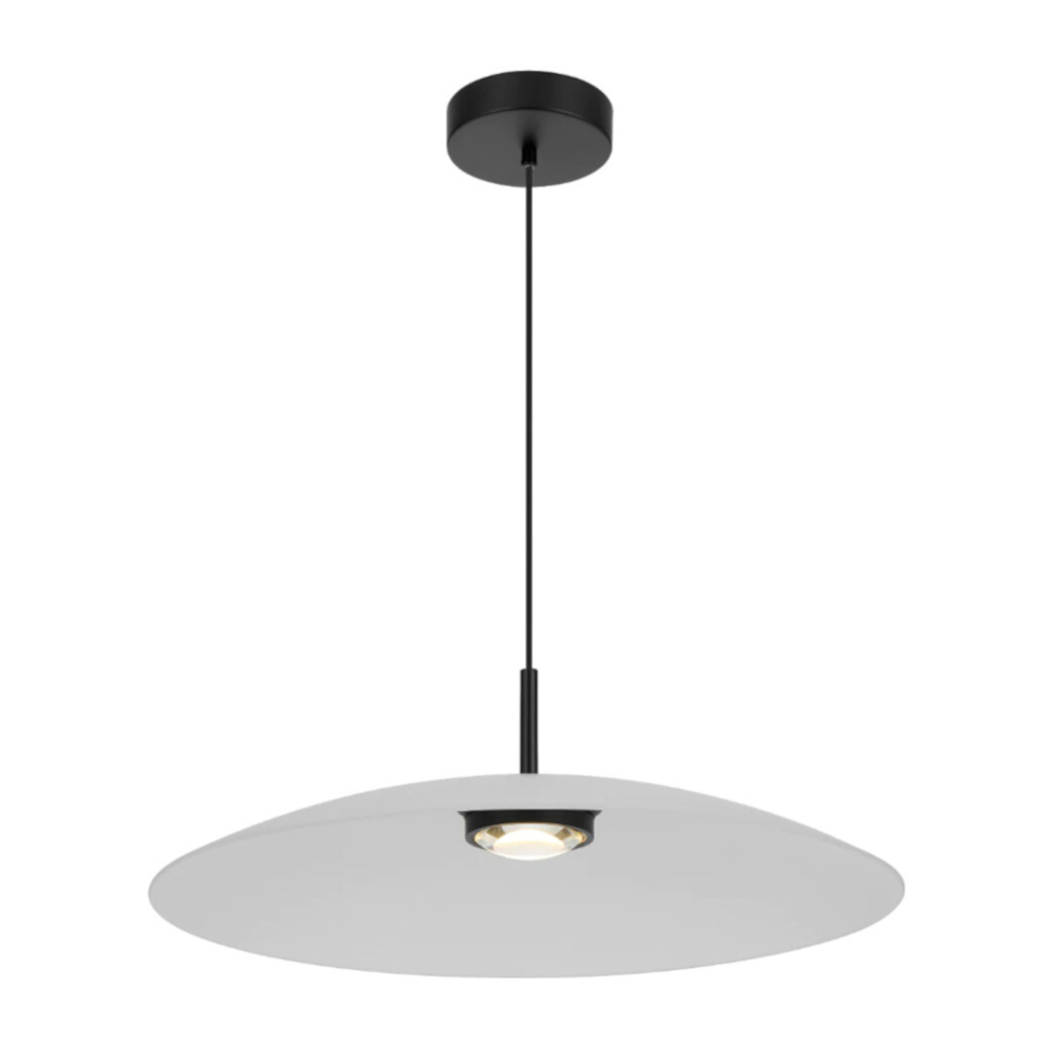 Orilla Wide Frosted Glass Dome Pendant Light