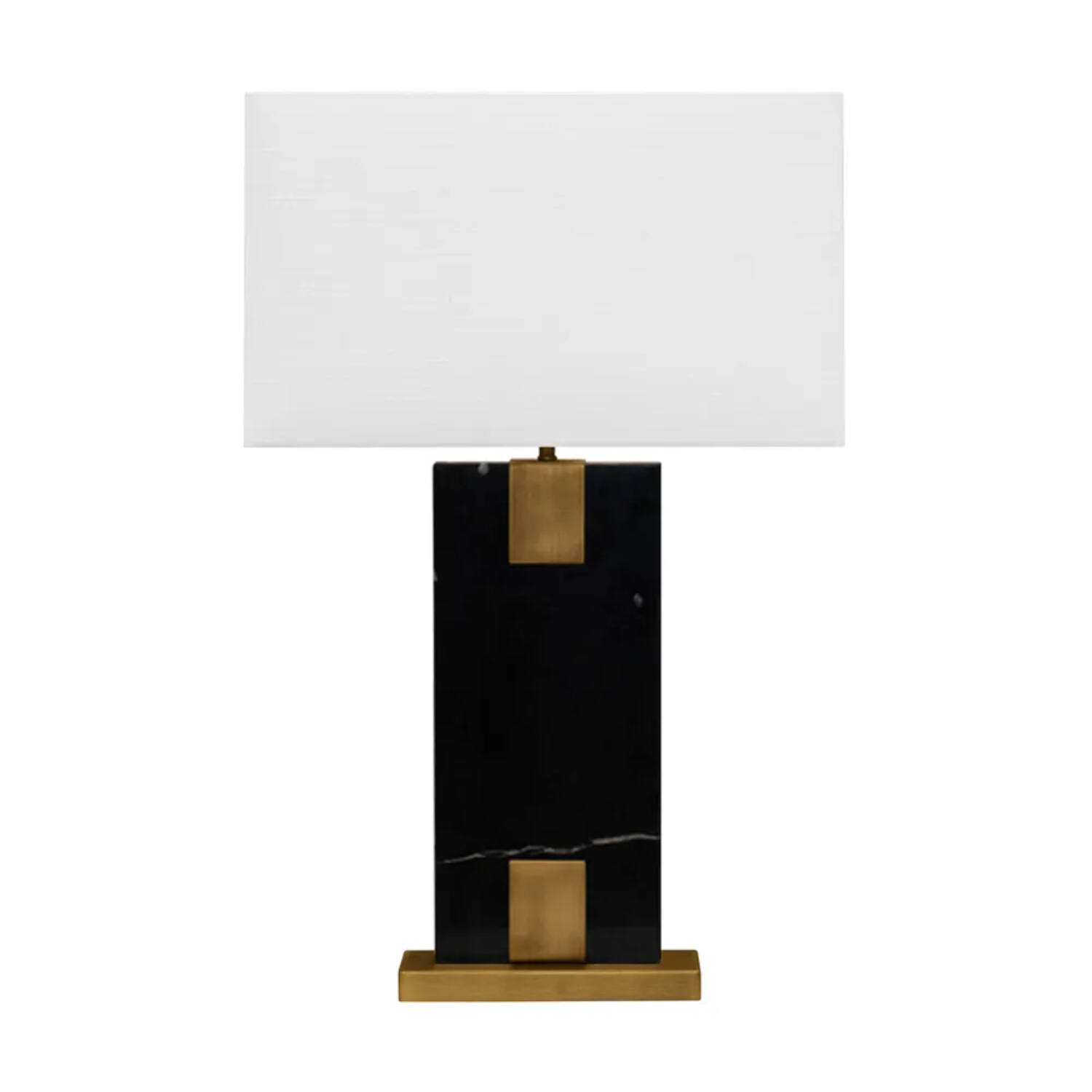 Naha Black Marble Angular Table Lamp