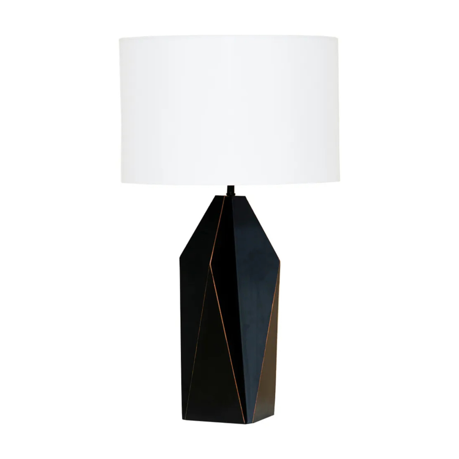 Novi Geometric Black Iron Table Lamp