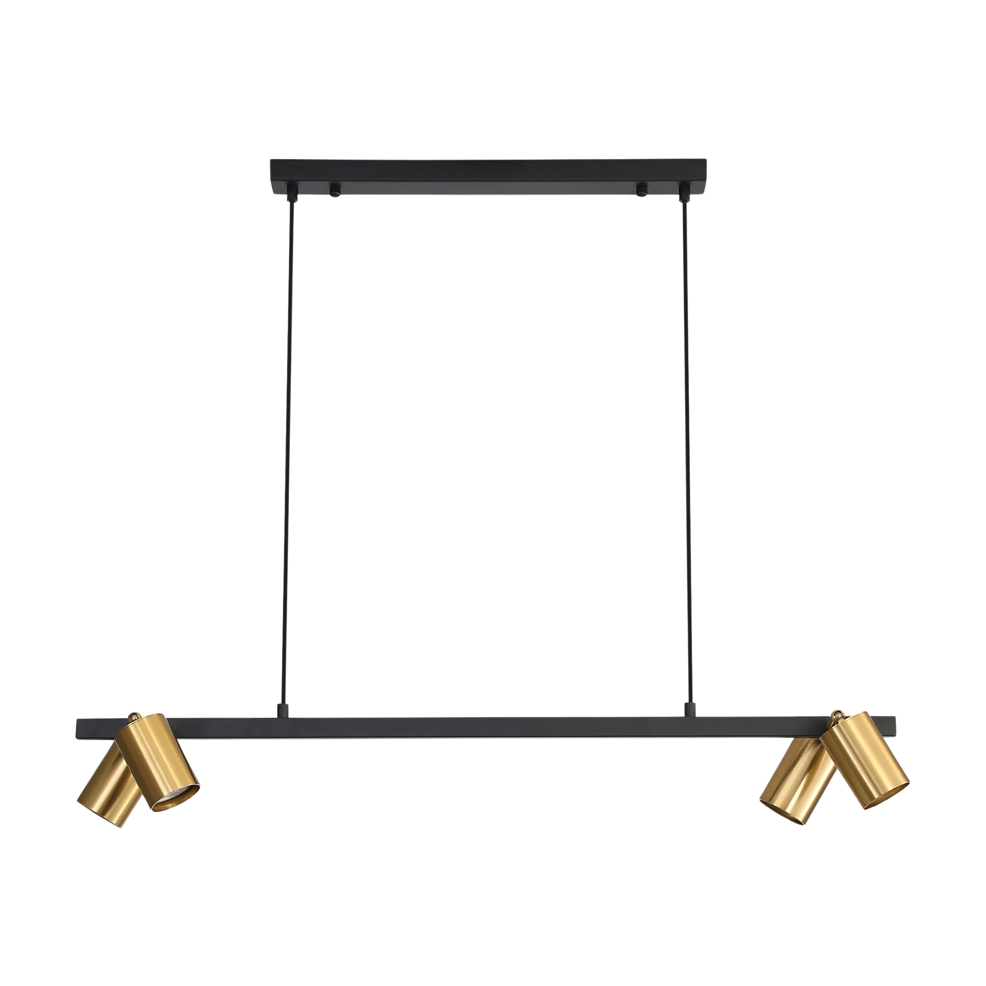 Brazzaville 4 Light Satin Brass Spot Bar Pendant