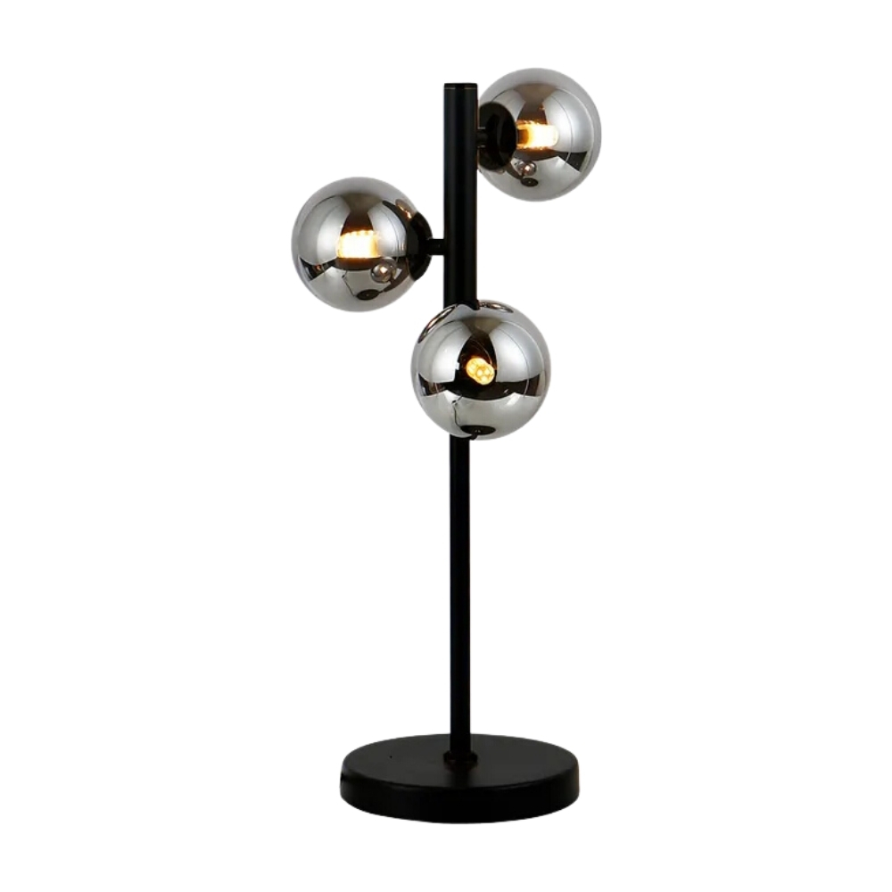 Manhattan 3 Orb Lights Black Table Lamp