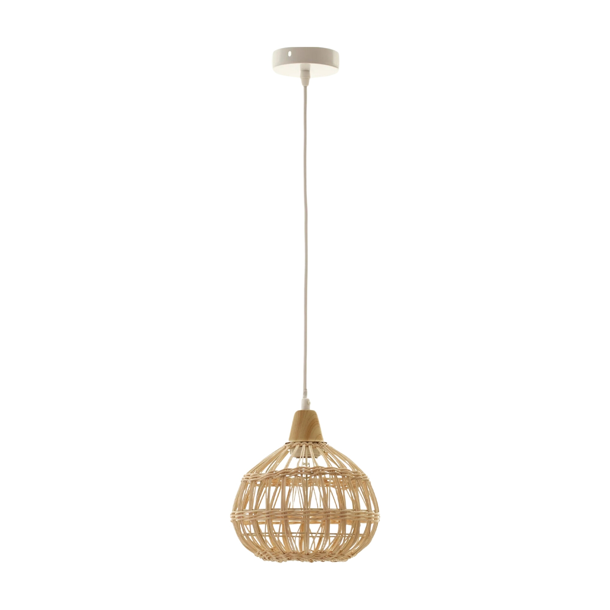 Loom Woven Rattan Pendant Light