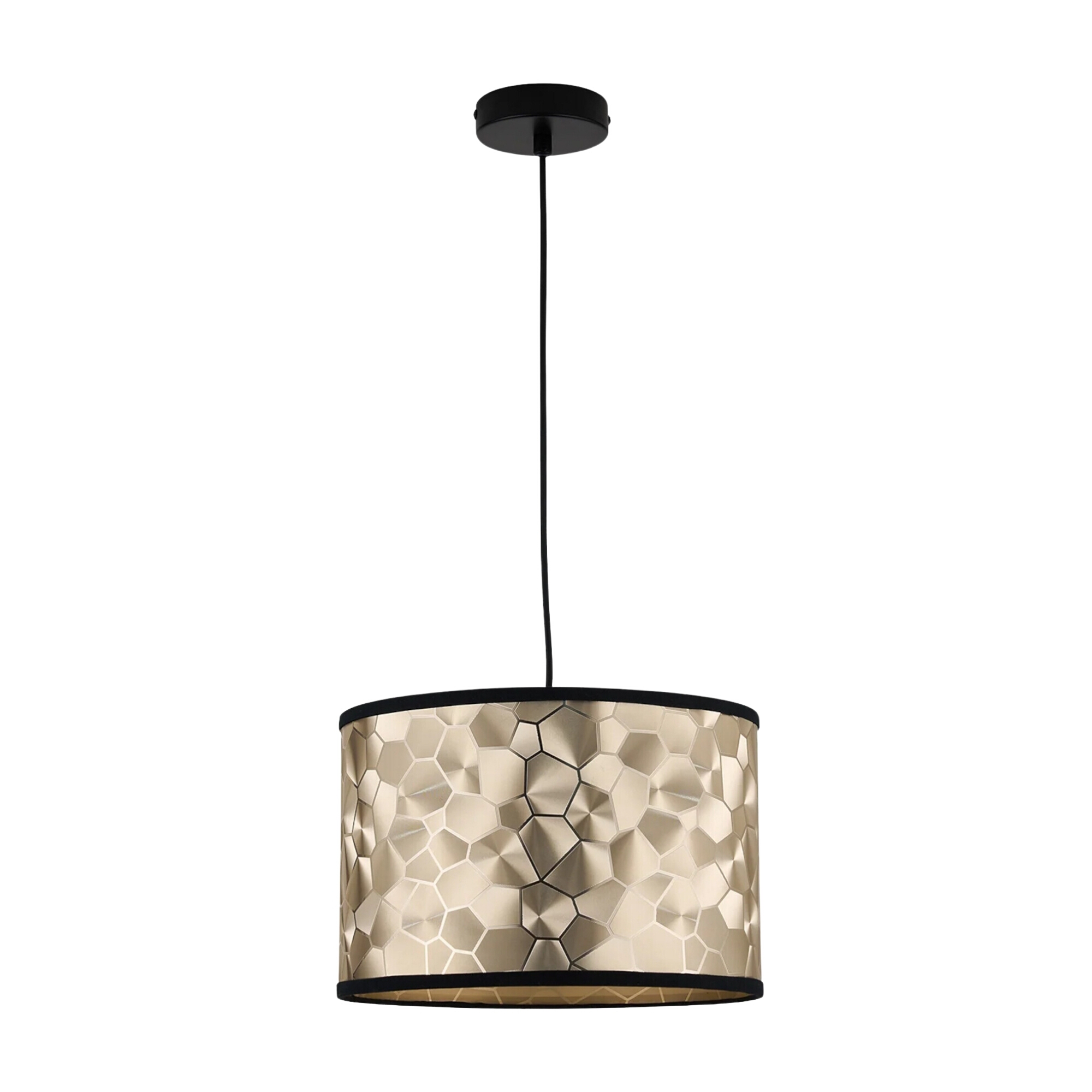 Madisson Gold Trim Black Pendant Light