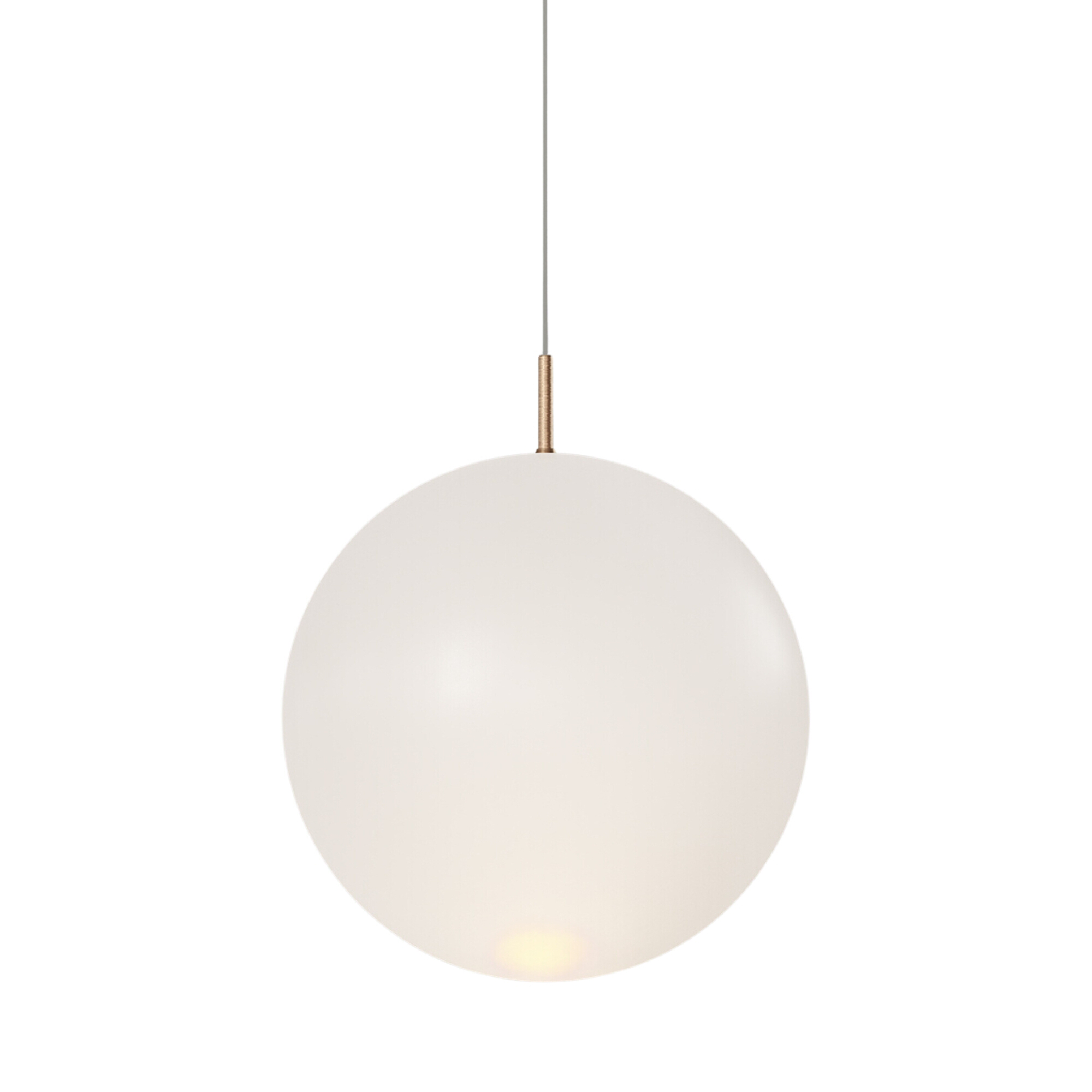Orb Air Old Brass Frosted Glass Ball LED Pendant