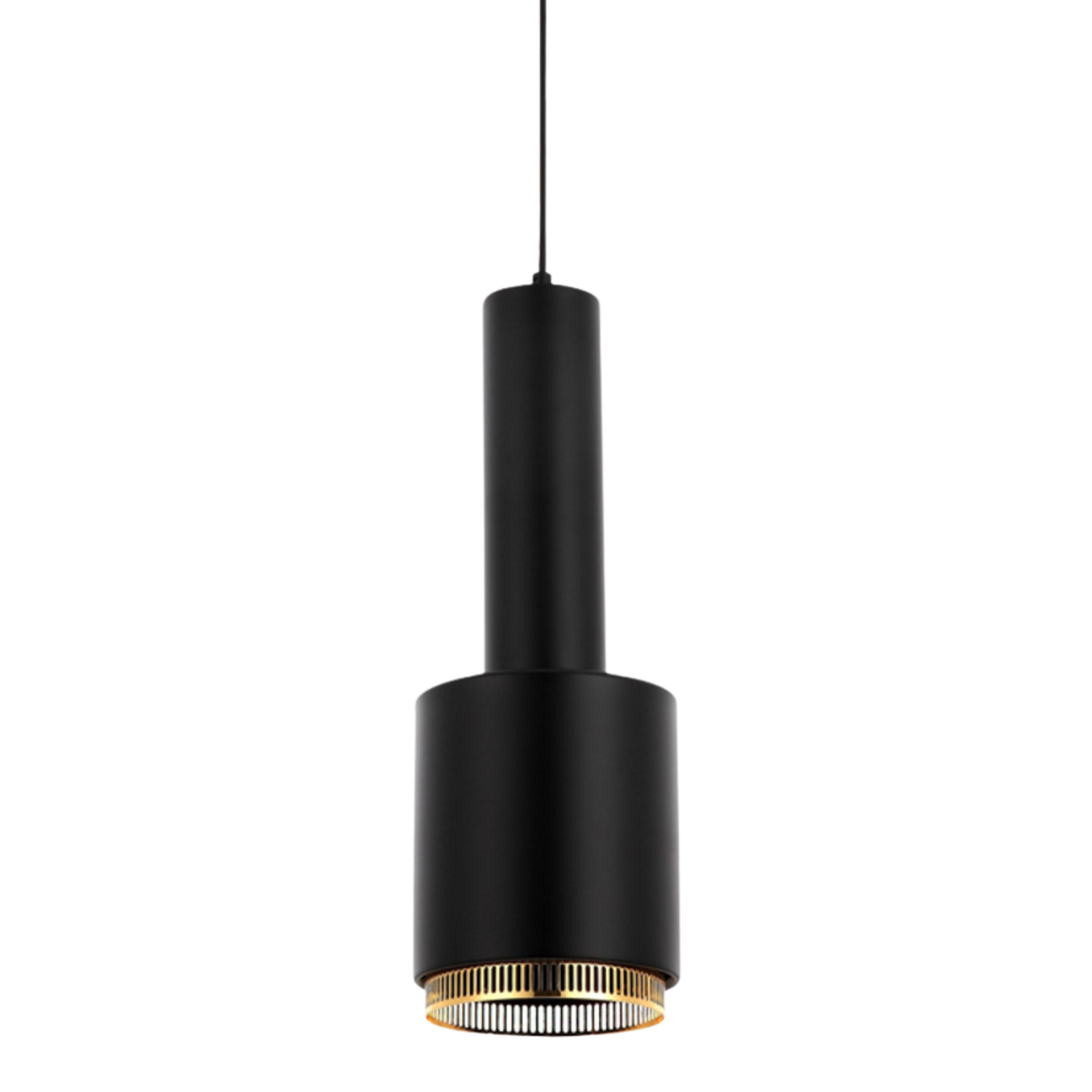 Industrial Black Brass Pendant Light