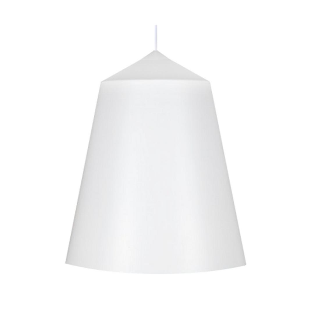 Tall Cone White and Gold Pendant Light