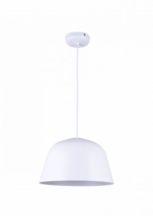 Symmetrical Angled Dome Scandinavian Pendant Light - White