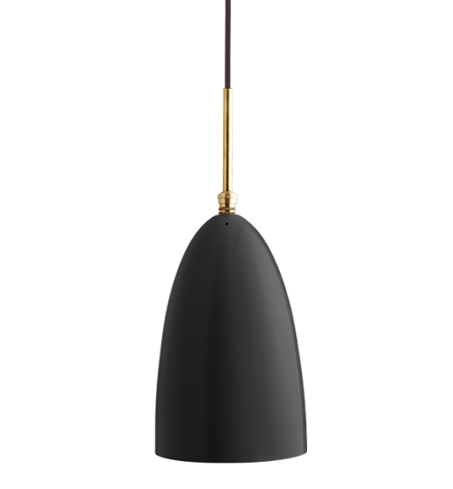 Minimalist Long Narrow Bell Pendant Light - Black
