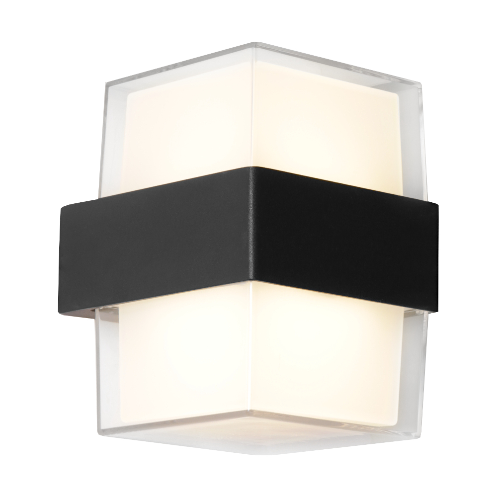 Haast Black 3CCT Outdoor LED Wall Light