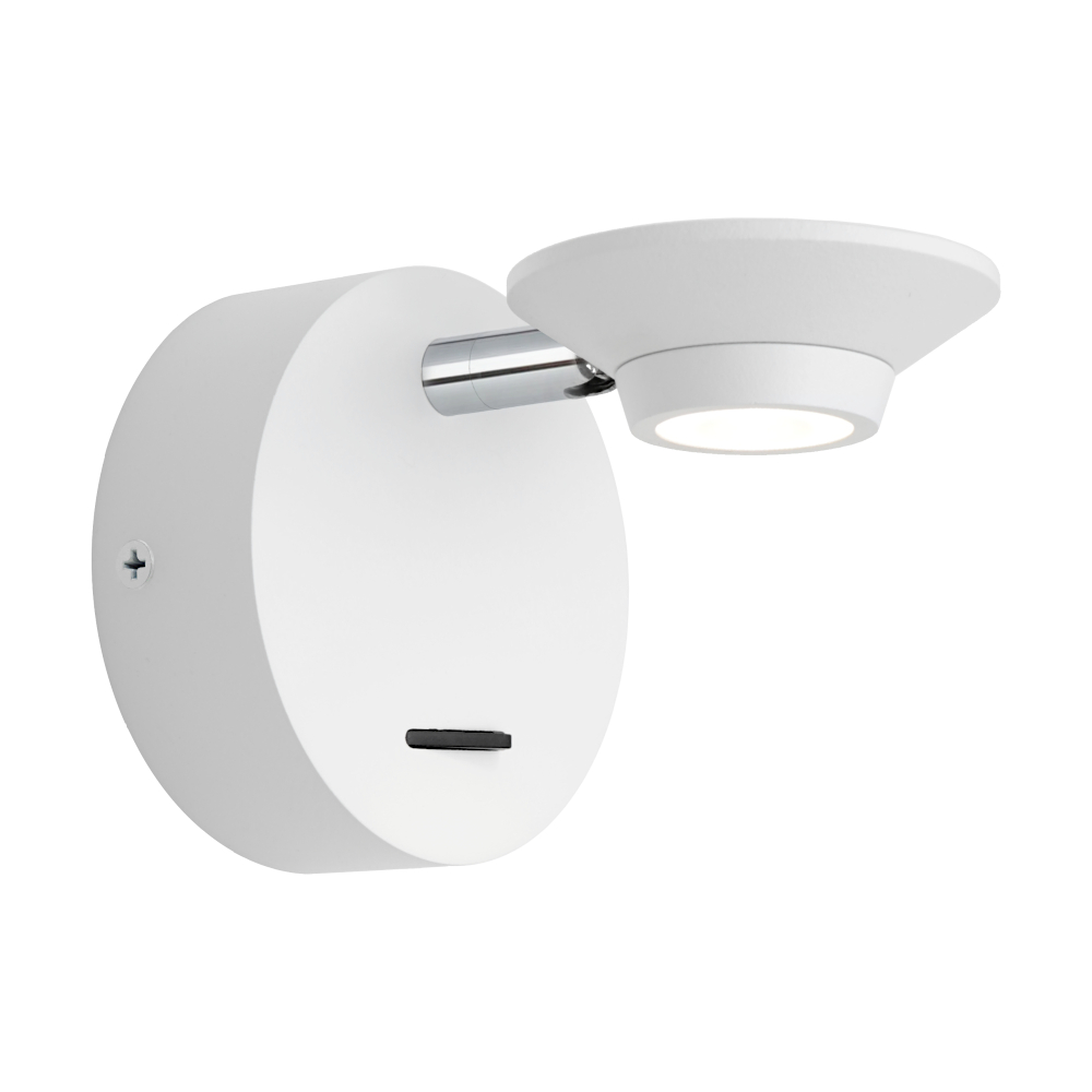 Jorn White Adjustable Bedside LED Wall Light with Switch