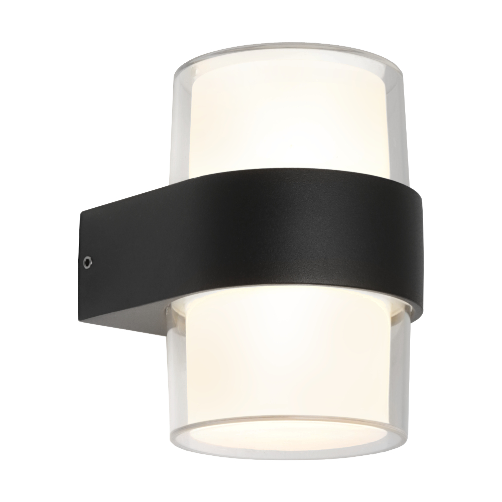 Otara Black Mid 3CCT LED Exterior Wall Light