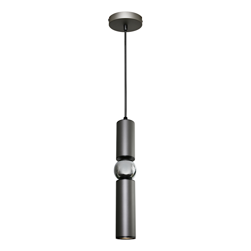 Rolo Charcoal Chrome Contemporary Spot Pendant Light