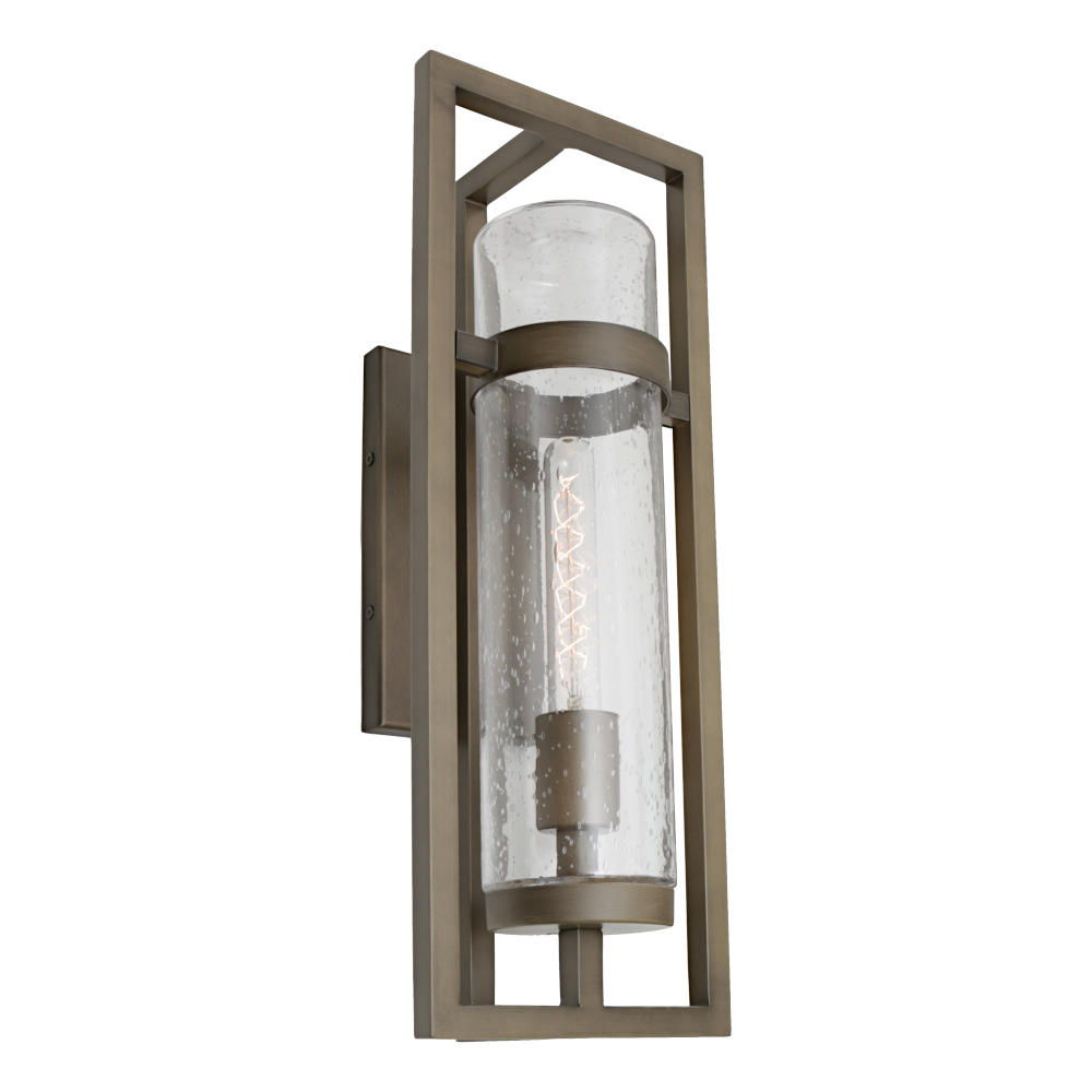 Toulon Clear Stippled Glass Old Bronze Metalware Wall Light
