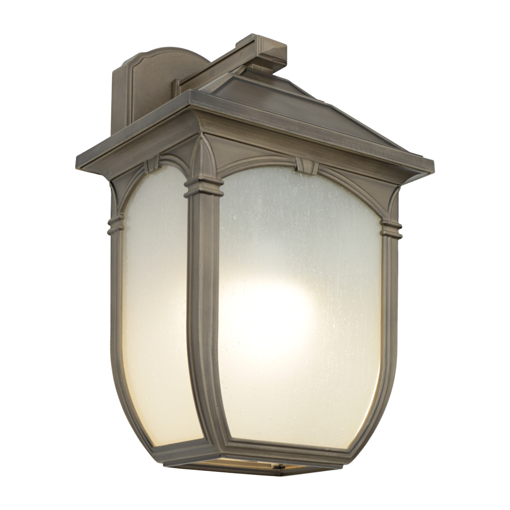 Tristan Frosted Glass Old Bronze Outdoor Wall Light