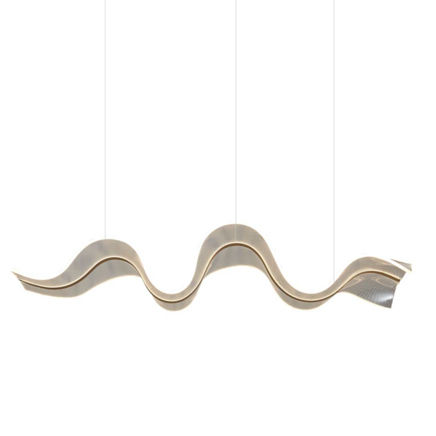 Golden Wave LED Pendant Chandelier
