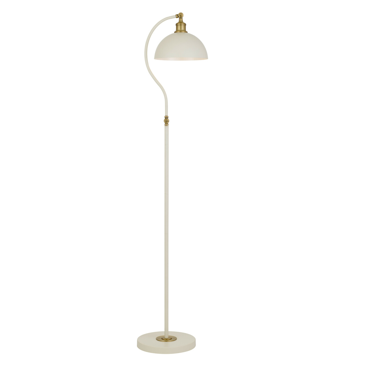 Brevik Adjustable Beige Metal Floor Lamp