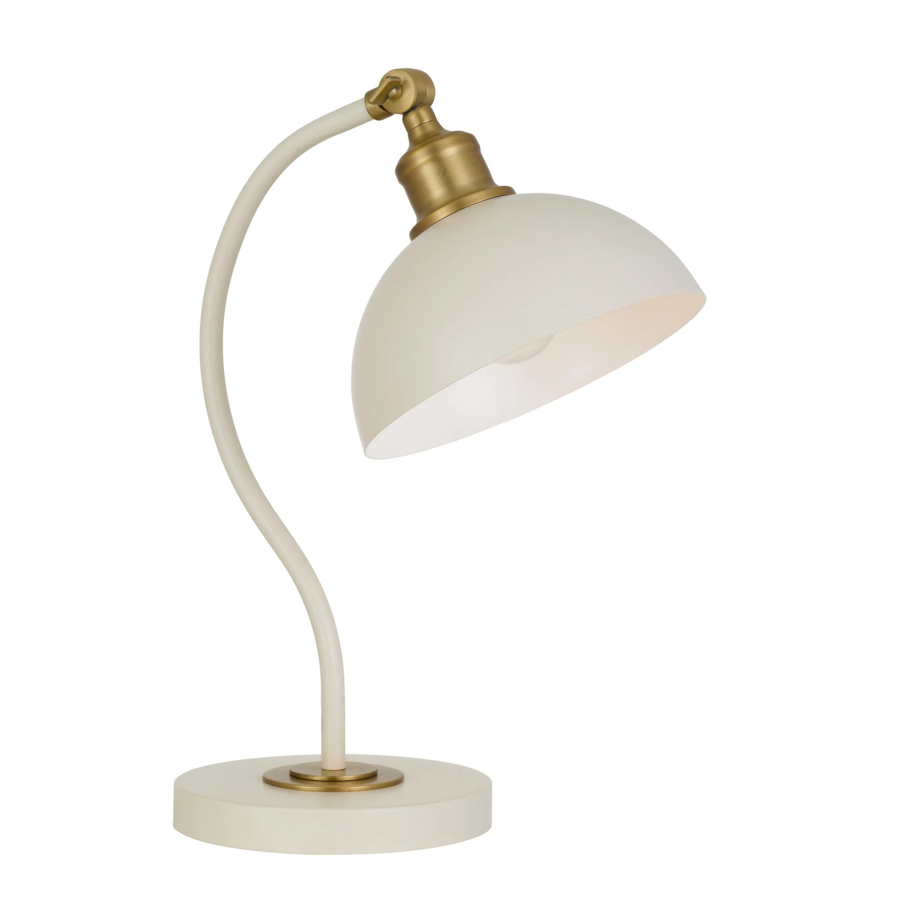 Brevik Adjustable Beige Metal Table Desk Lamp