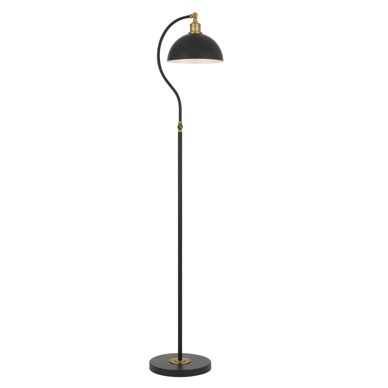Brevik Adjustable Black Metal Floor Lamp
