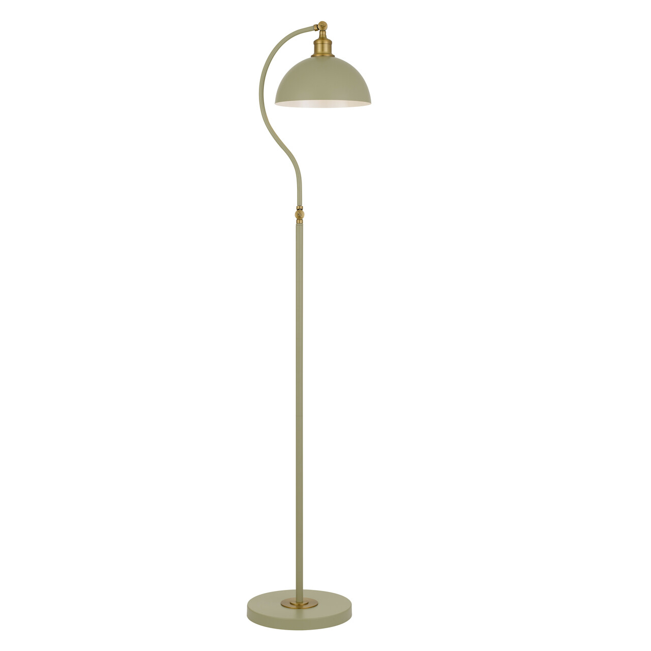 Brevik Adjustable Green Metal Floor Lamp