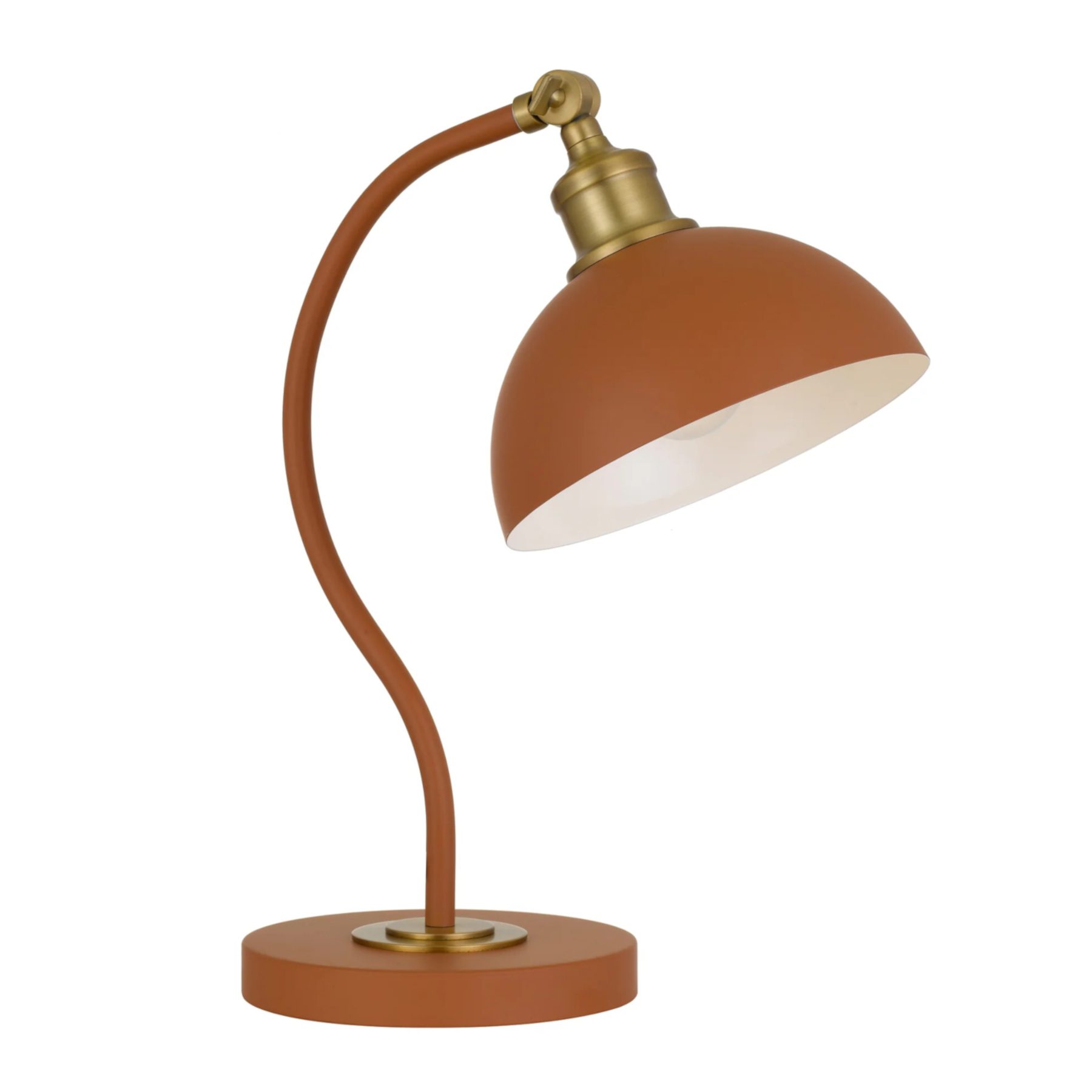 Brevik Adjustable Orange Metal Table Desk Lamp